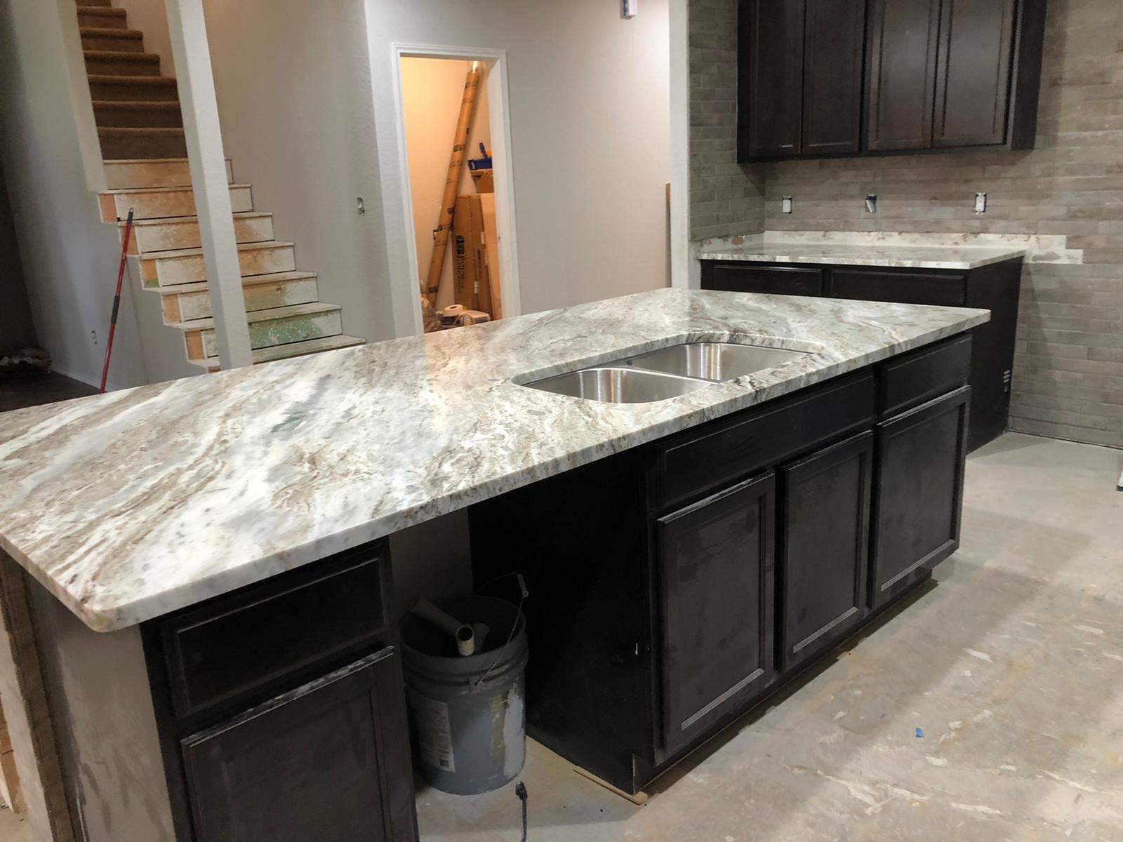 Kitchen countertop upgrade with Custom Stone Countertops in New Braunfels by Mena stone surfaces