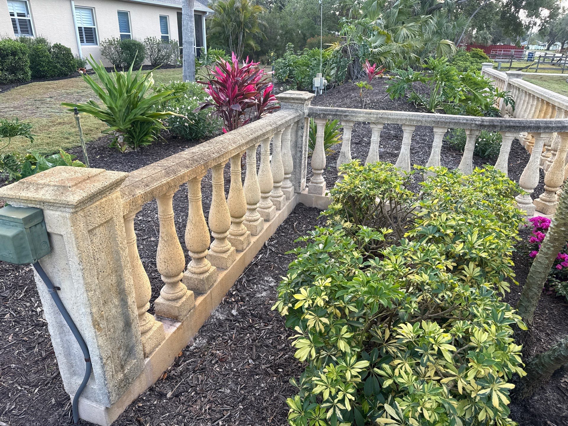 Decorative Wall & Entrance Sign Cleaning | Timberly Community | Parrish, FL by Sunshine AquaWash