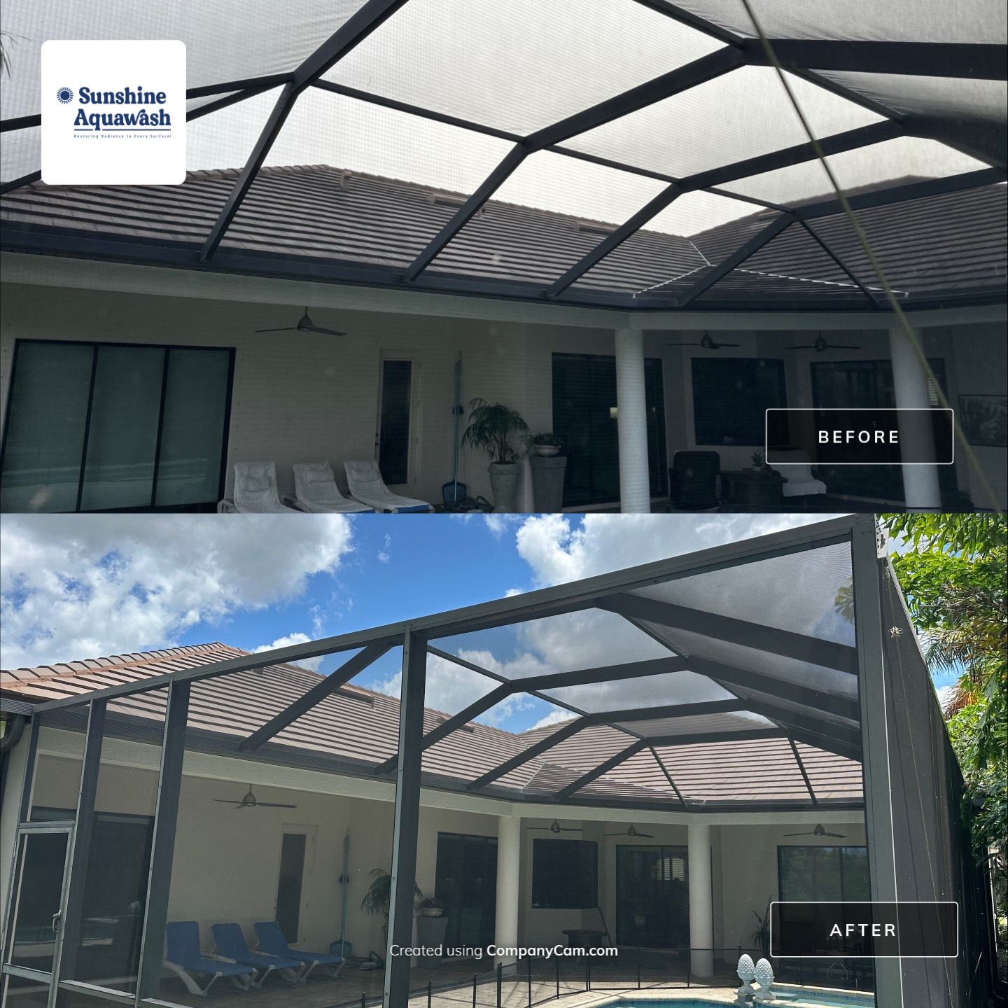 Flat Tile Roof Cleaning, House Wash & Sidewalk Cleaning in Enclave at Country Meadows, Bradenton, FL | Sunshine AquaWash by Sunshine AquaWash