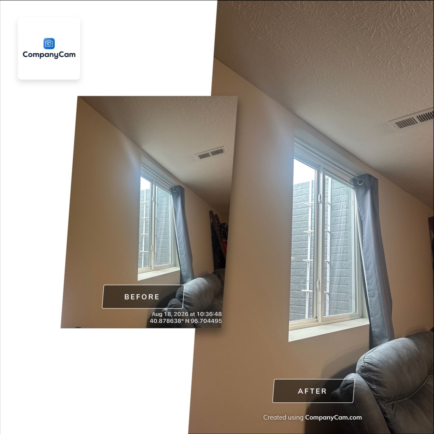 Basement Egress Window and Safety Ladder Installation in Lincoln by CompanyCam Sales Demo