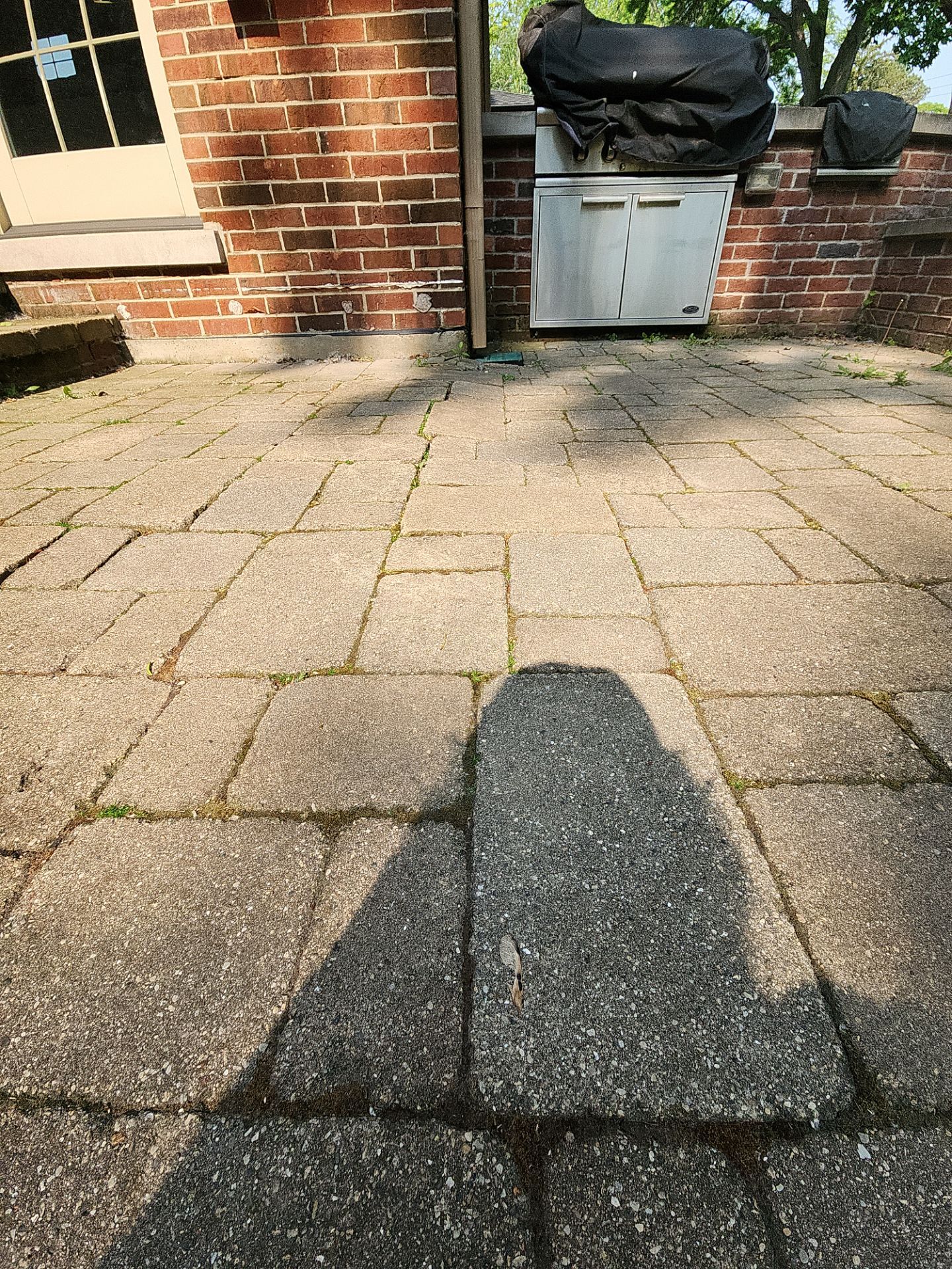 Brick paver repair, clean, seal and poly sanding by Northern Power Washing LLC.