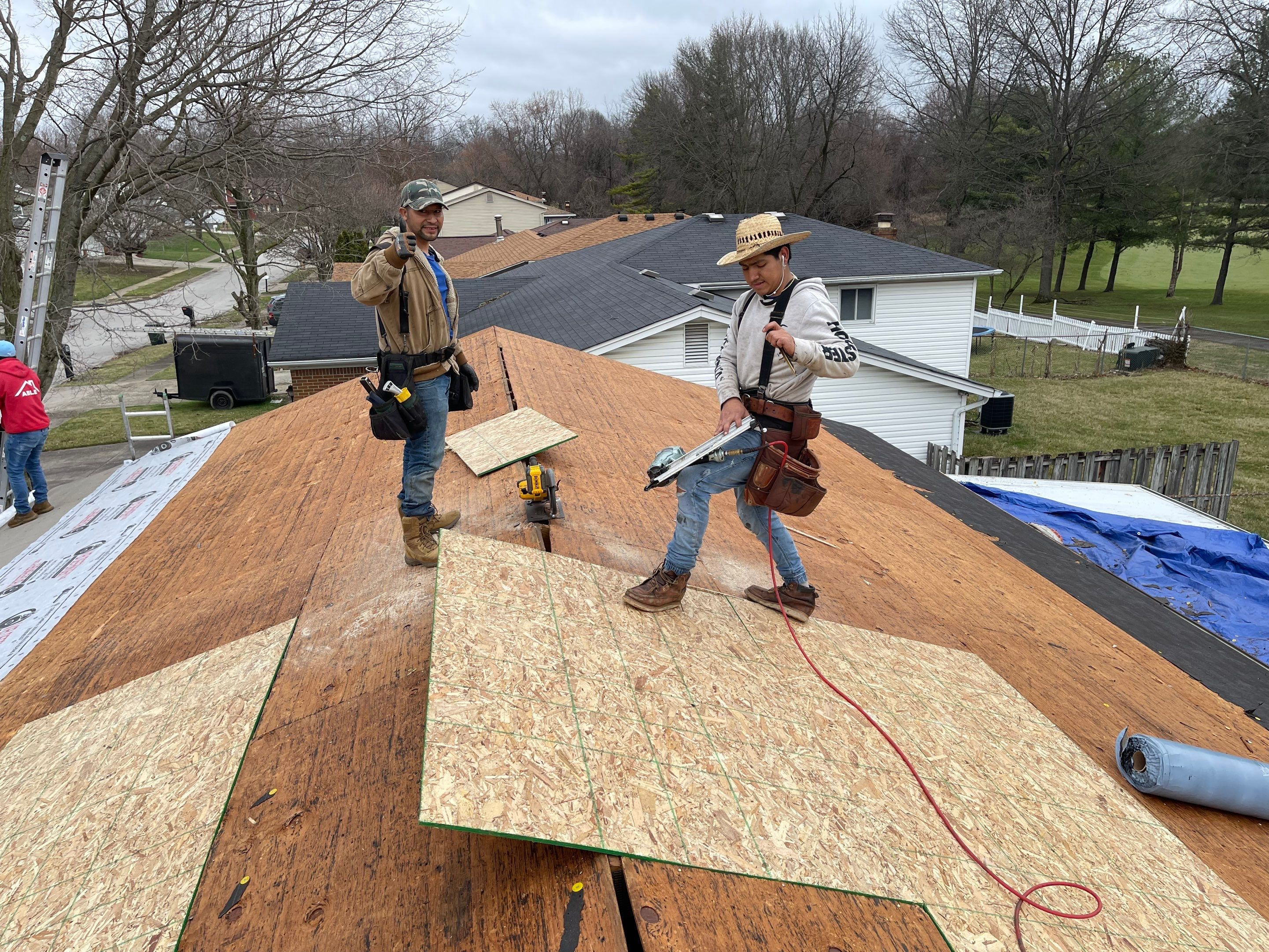 Residential Roofing Installation using IKO dimensional shingles by SOS Home Ohio 