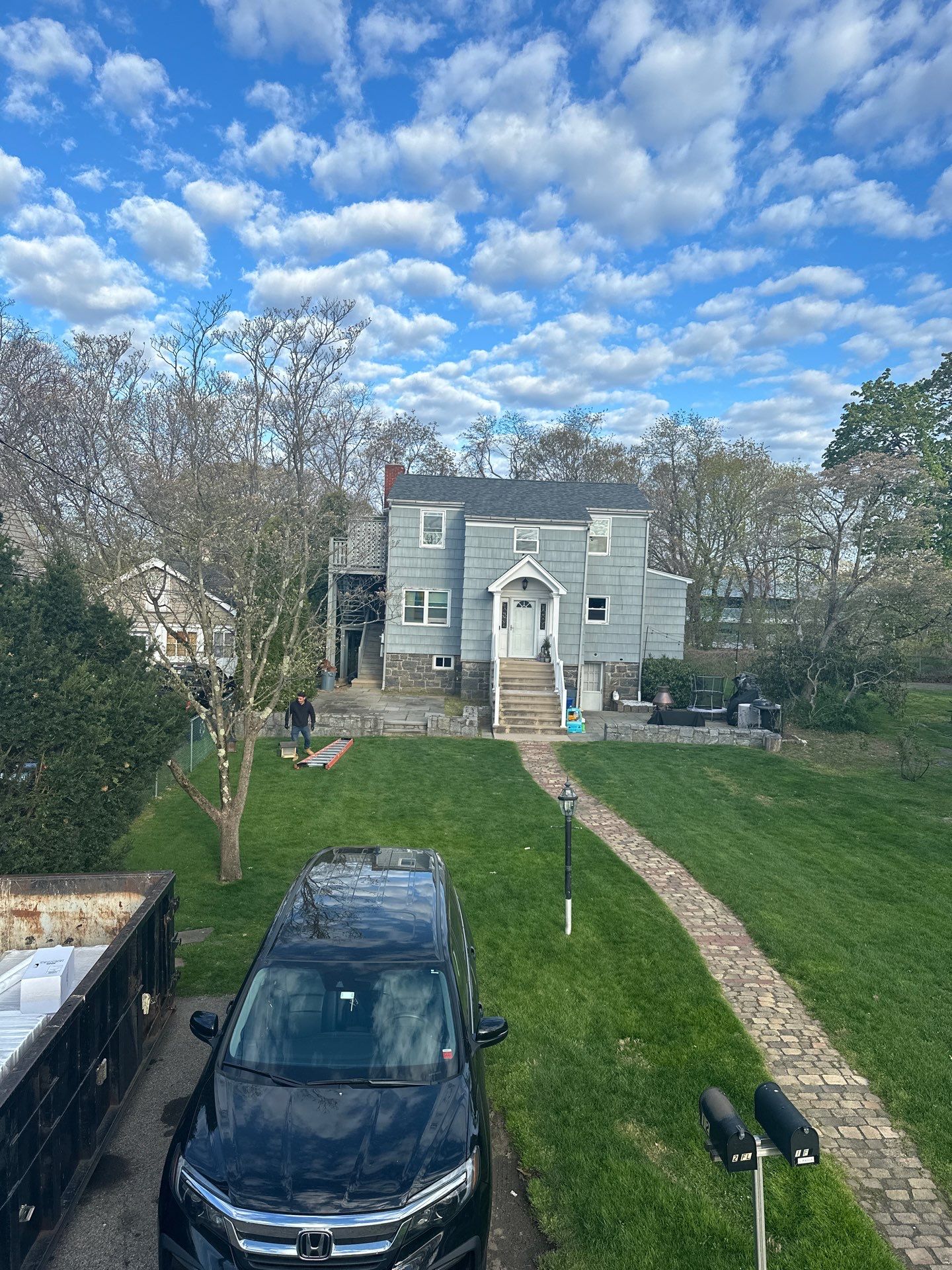 Siding Installation using Certainteed Cedar Impressions Straight Edge Perfection Shingles - D7 - Sterling Gray by A Plus Exterior