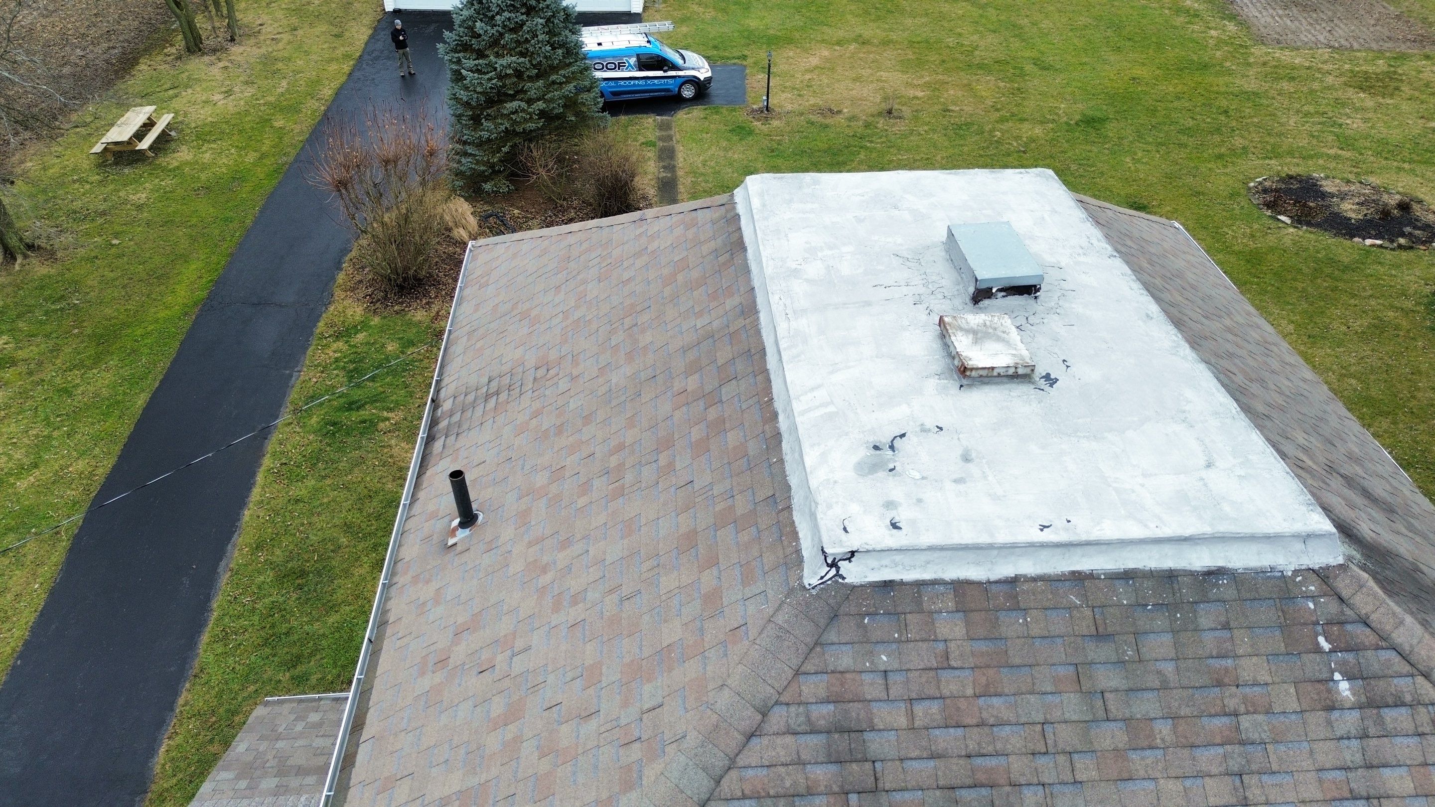 Residential Roofing Installation using Duration Series Shingles - Driftwood by RoofX 
