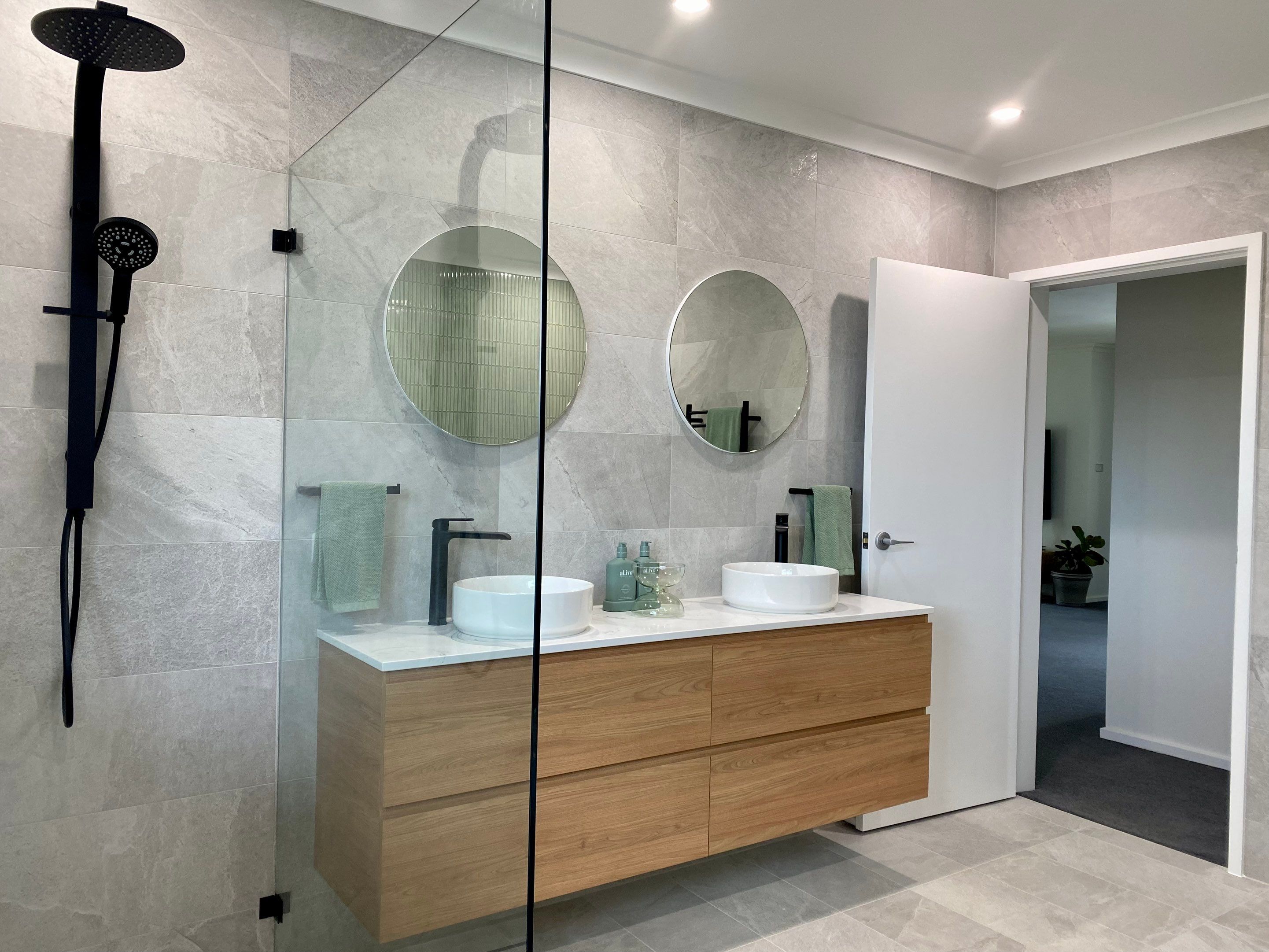 Bathroom Renovation using XROCK 36W White natural 300 x 600 by Re-seal Bathrooms