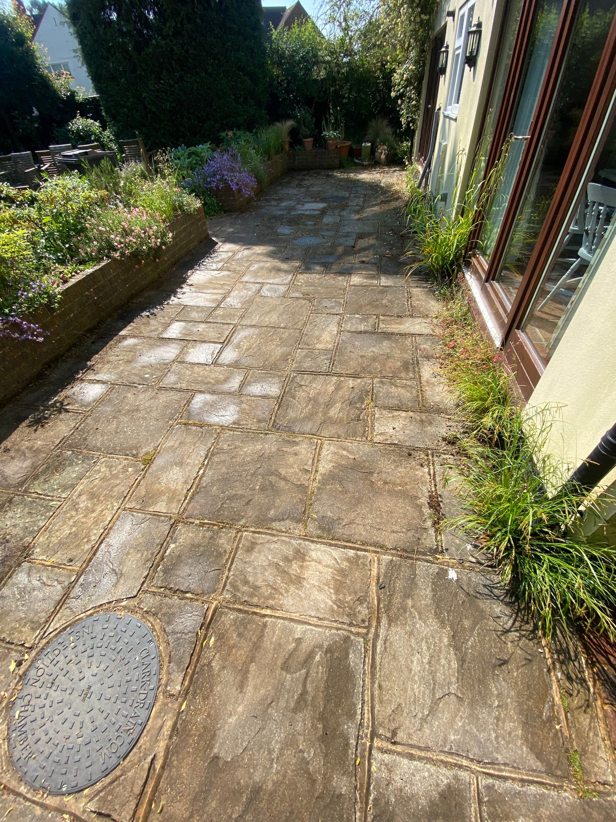 Patio Area Spring Clean using honda 21 ltr/min by Ges Exterior Cleaning ltd