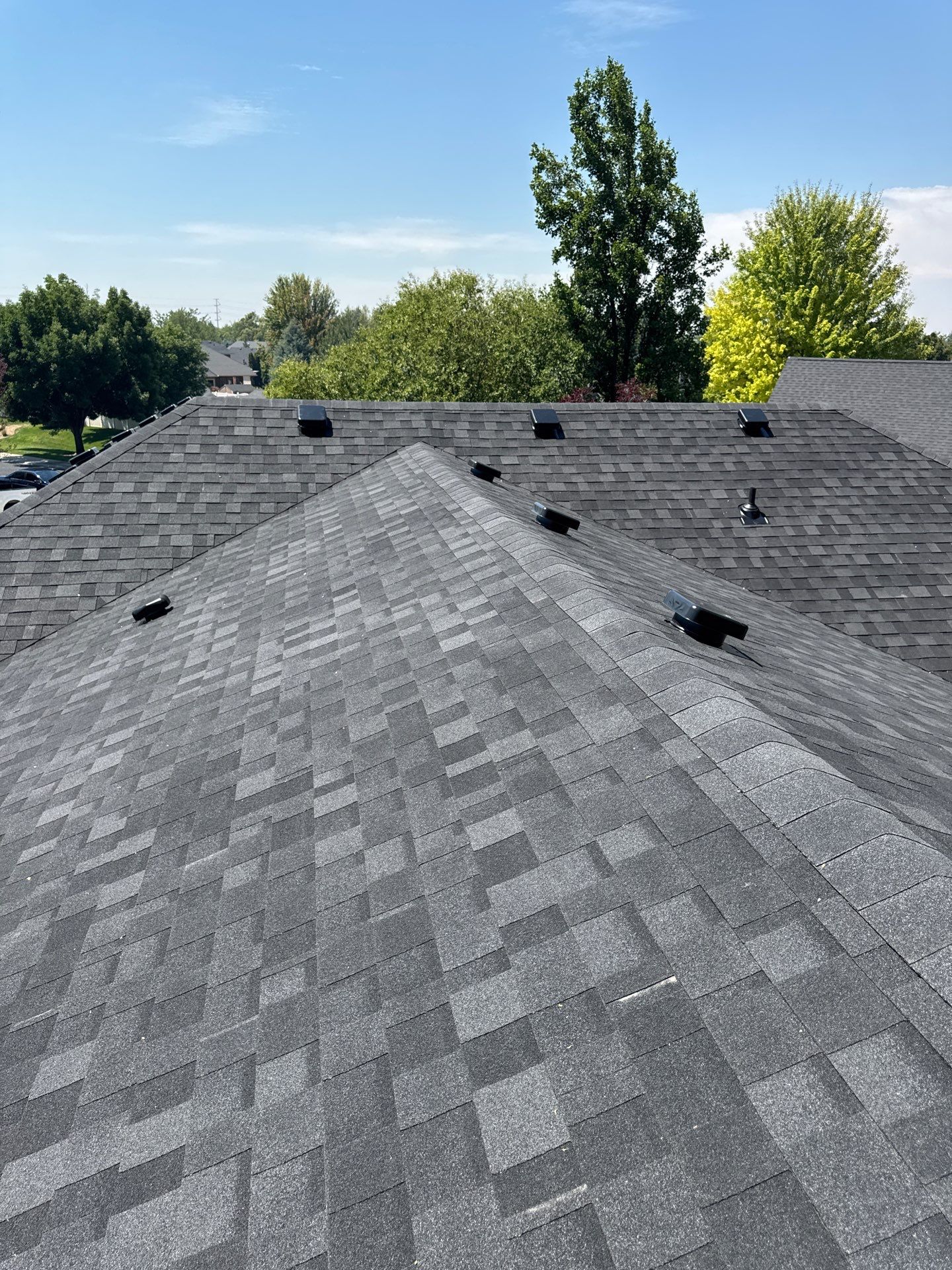 Complete Residential Roof Replacement Featuring Gray Architectural Shingles in Meridian by Olive Roofing