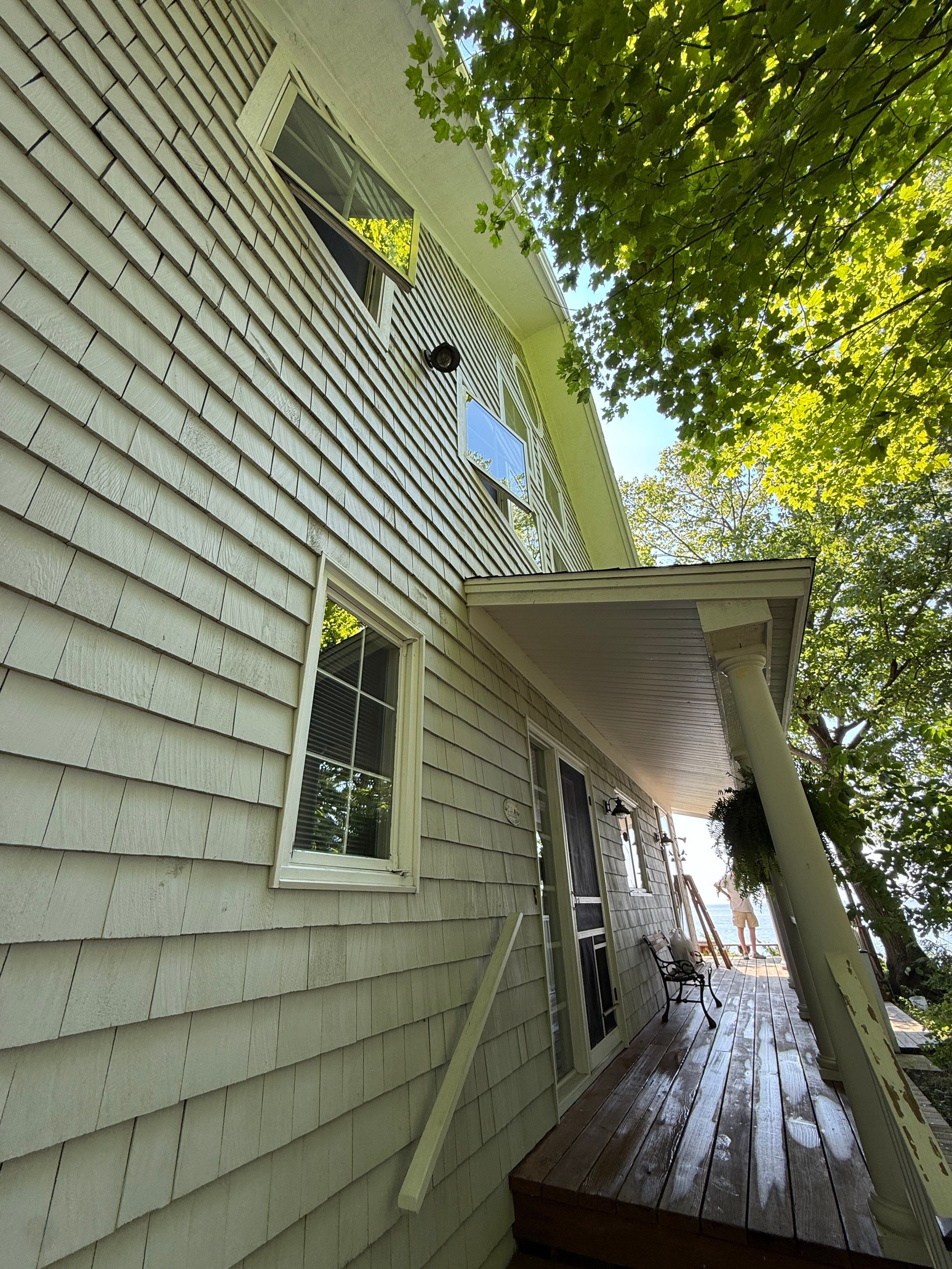 Lakefront Deck Pressure Washing, Exterior Wood Staining, and Painting in West Olive MI by Gordon Painting