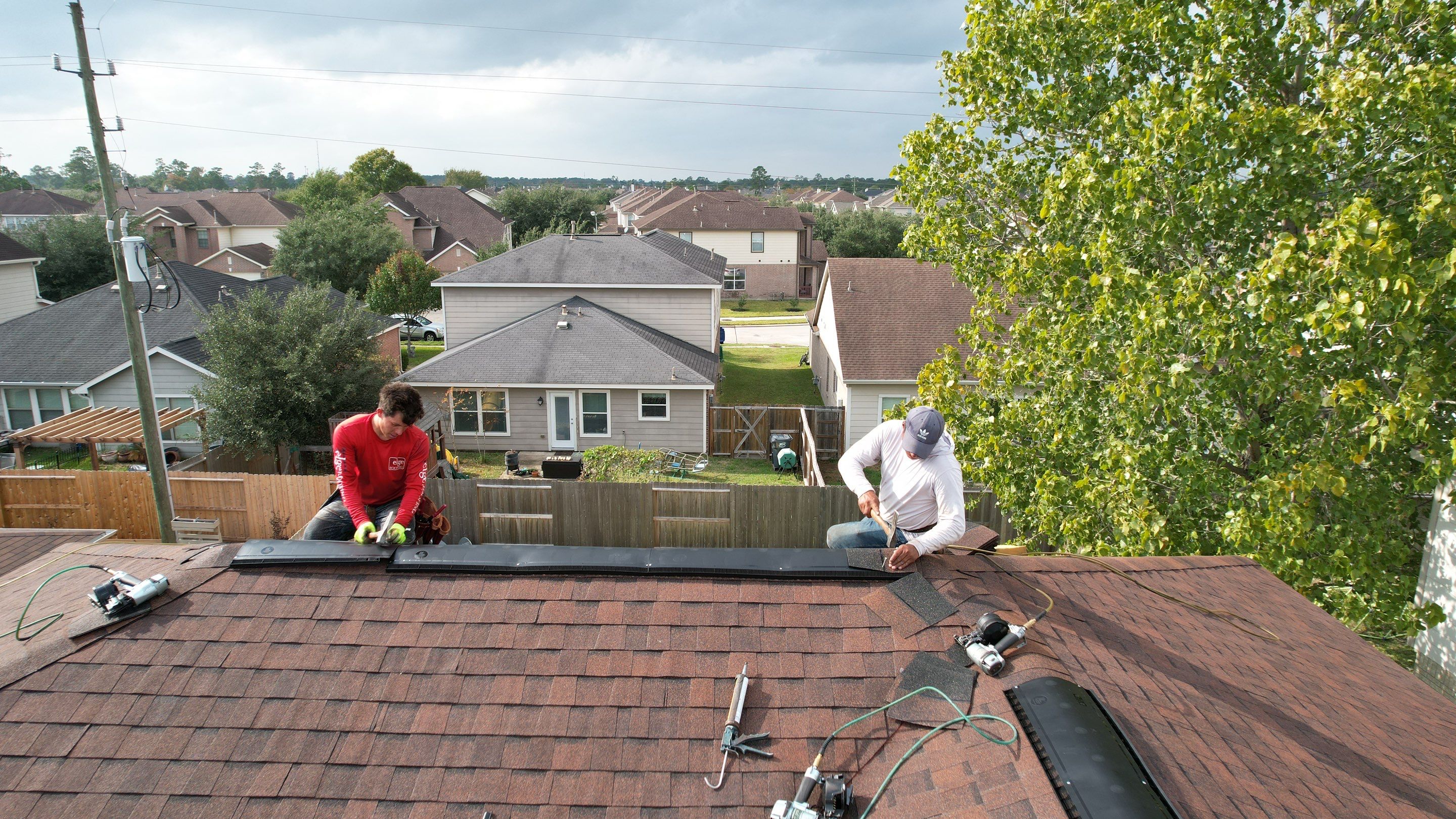 Autumn-Red Shingle Roof Replacement — Spring, TX by PL Roofing & SB Roofing, LLC.