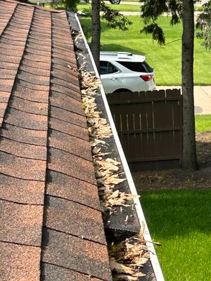 Completed gutter protection installation in Shorewood, IL 60404