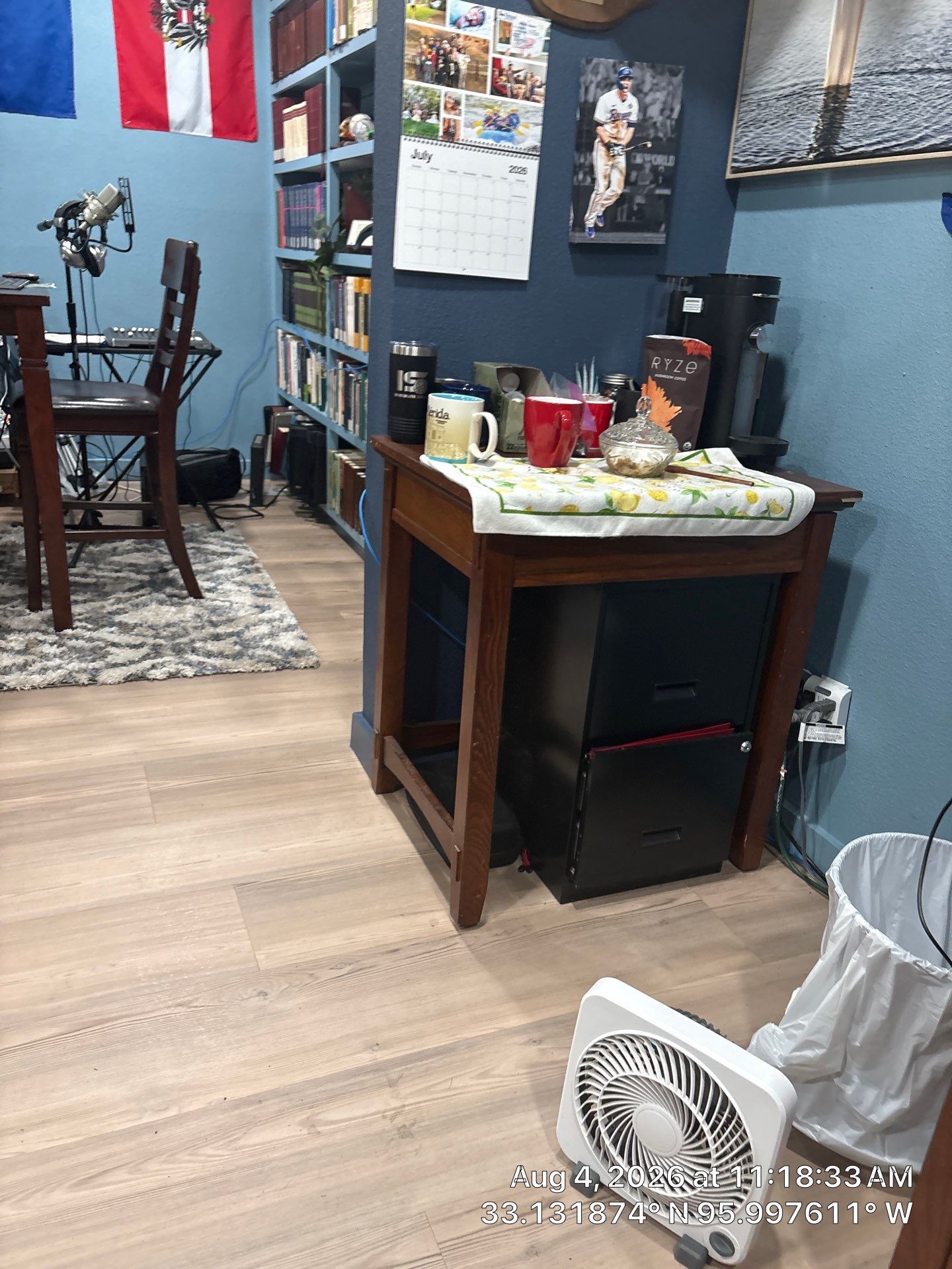 Home Office Transformation with Light Wood Grain Vinyl Plank Flooring in Campbell by CompanyCam Sales Demo