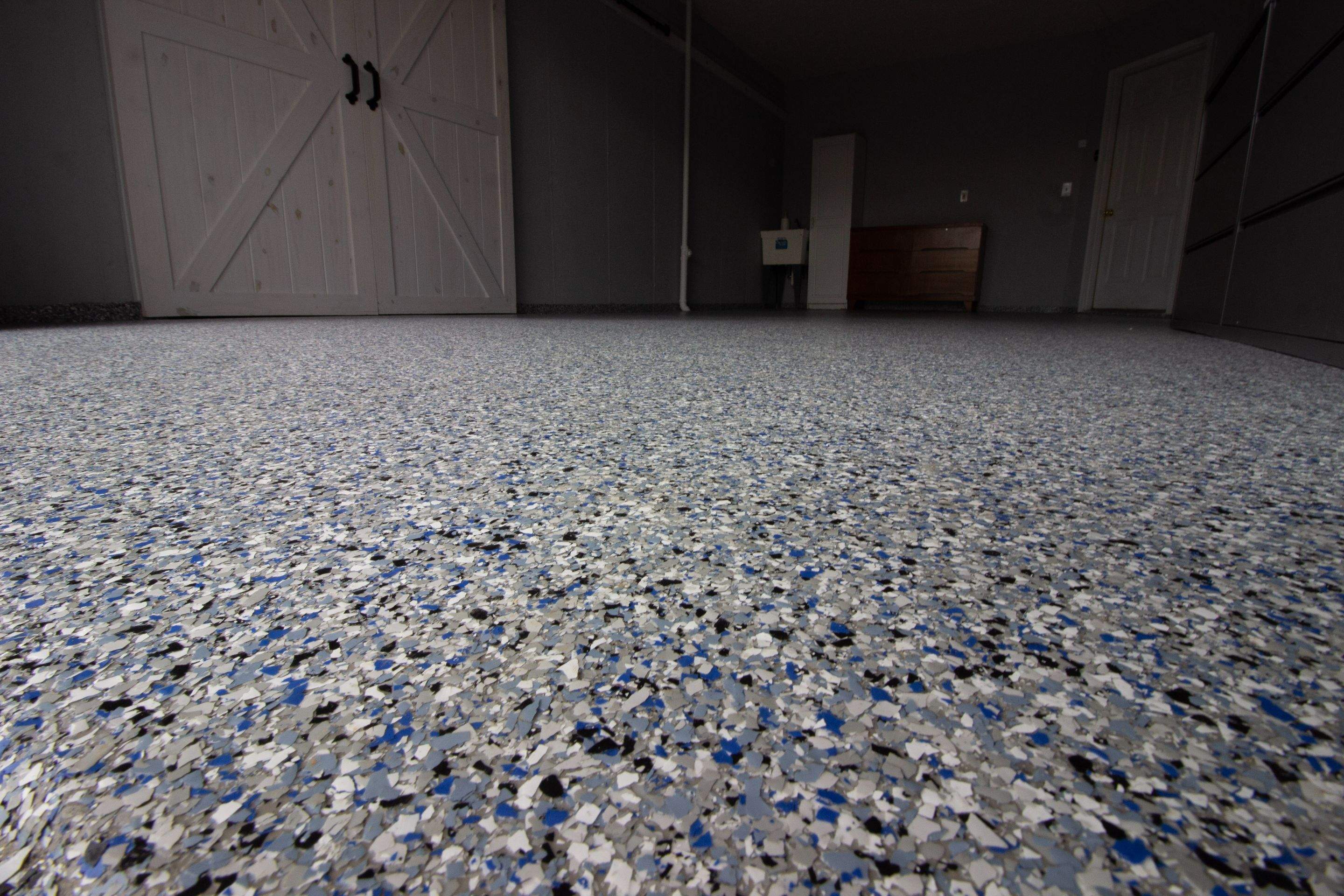Garage Floor using Galaxy Blue by Your1DayFloor.com