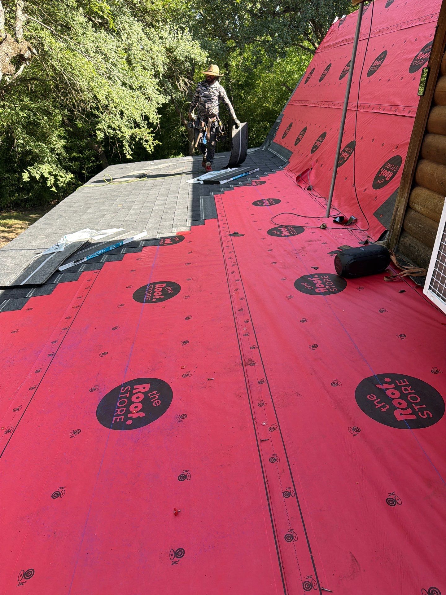 Fort Worth Log Home Roof Replacement and Gutter System Service by Performance 1 Roofing