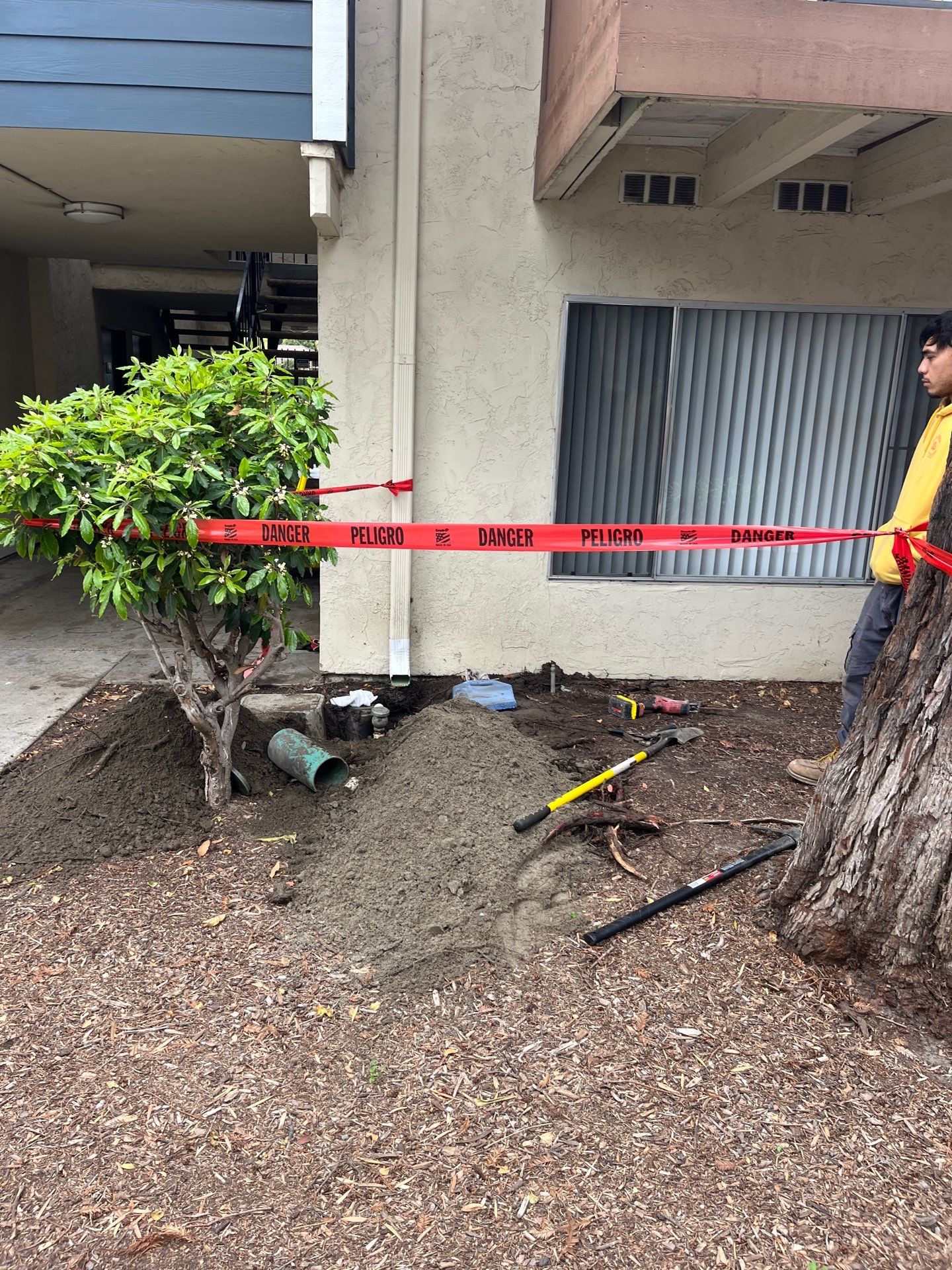 Installation of New Underground Piping by Us Plumbing 