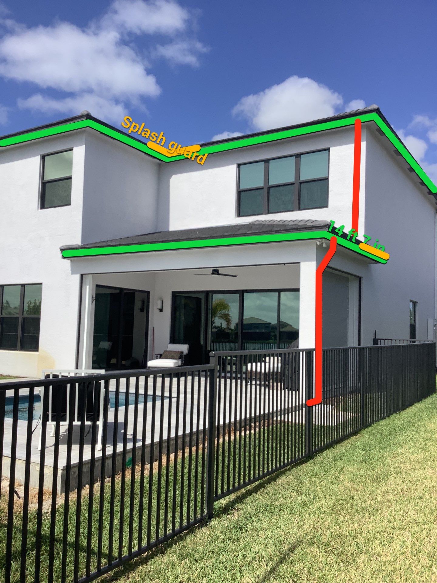 Splash Guard Gutters for Estero FL Rooflines by Gutter Professors