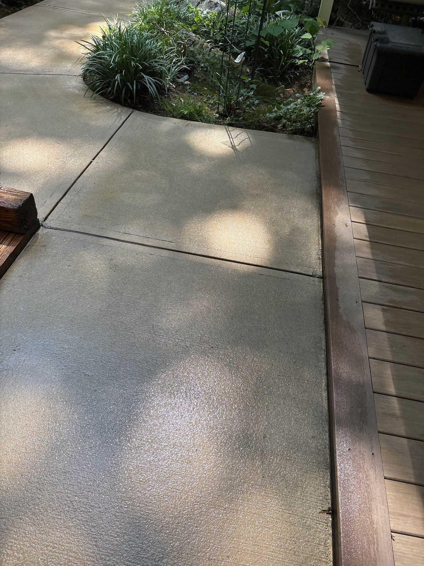 Deck using Wood Sealant and Concrete Using Concrete Sealant by DuraSeal