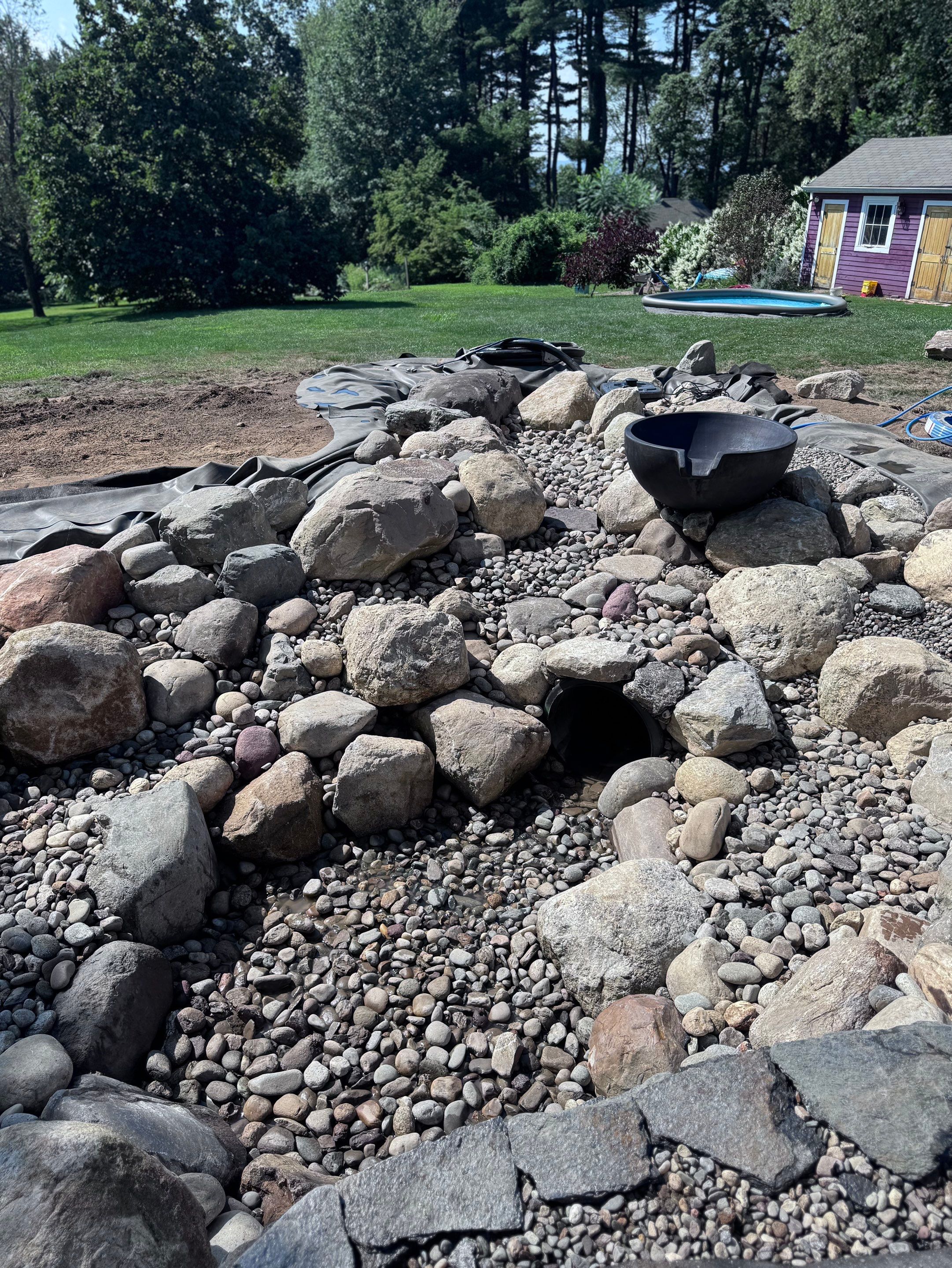 NEW 13’x18’x3' koi pond with 8' waterfall and lots of extra features by Wicked Water Gardens