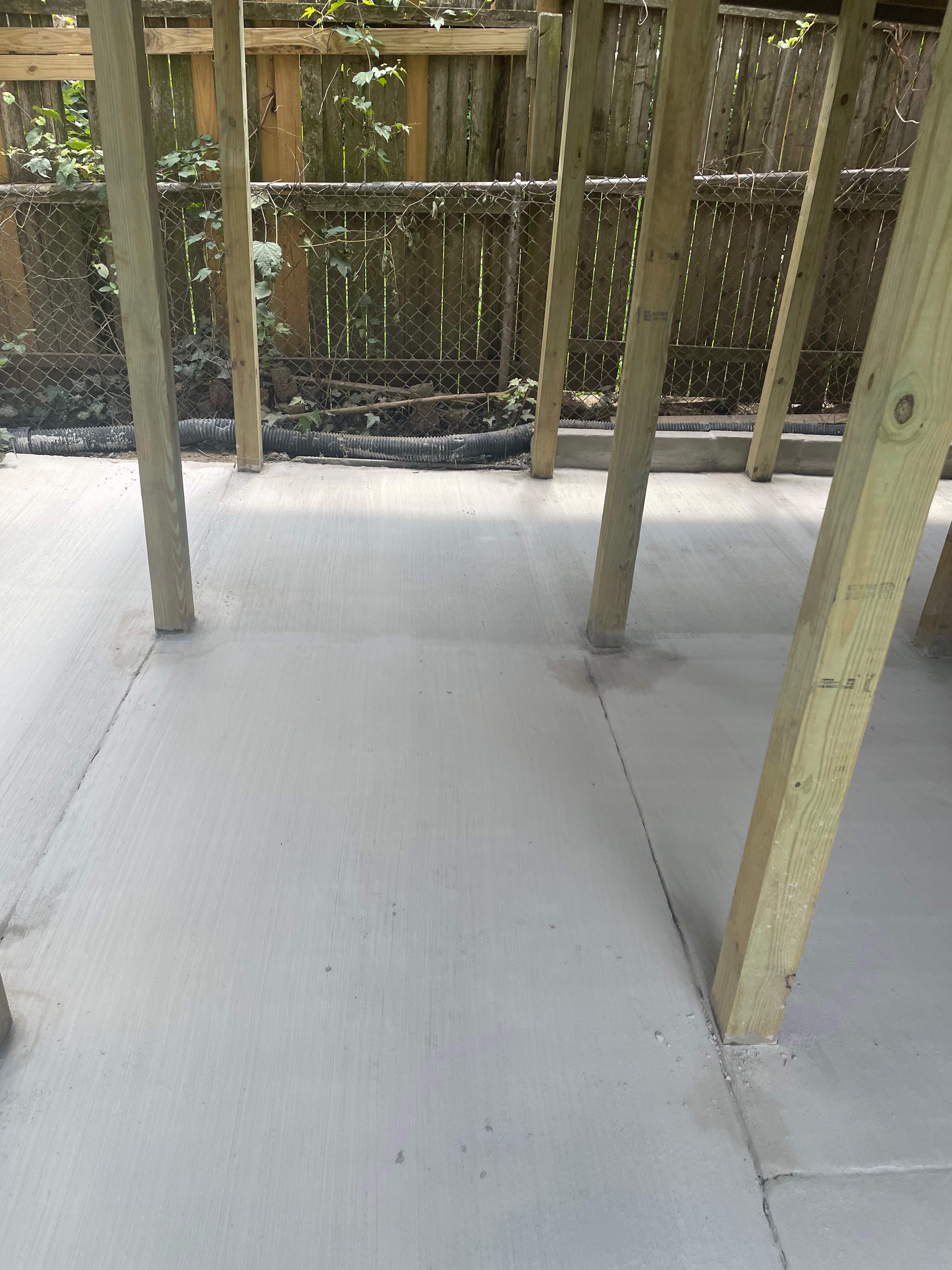 Deck resurfacing, railing replacement and concrete resurfacing by Fairfax Contractors, LLC