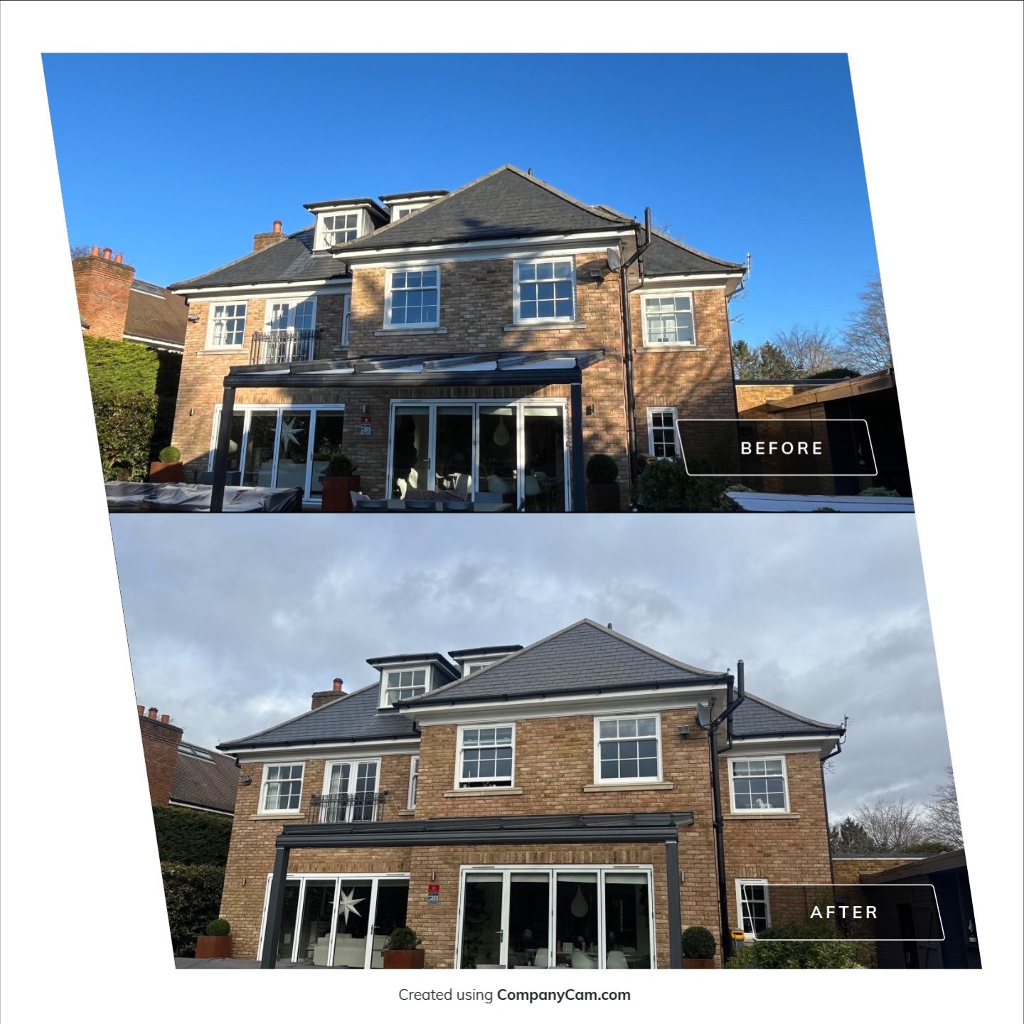 Roof and Stonework using Honda 15lpm Low Pressure Washing Machine by Ges Exterior Cleaning ltd
