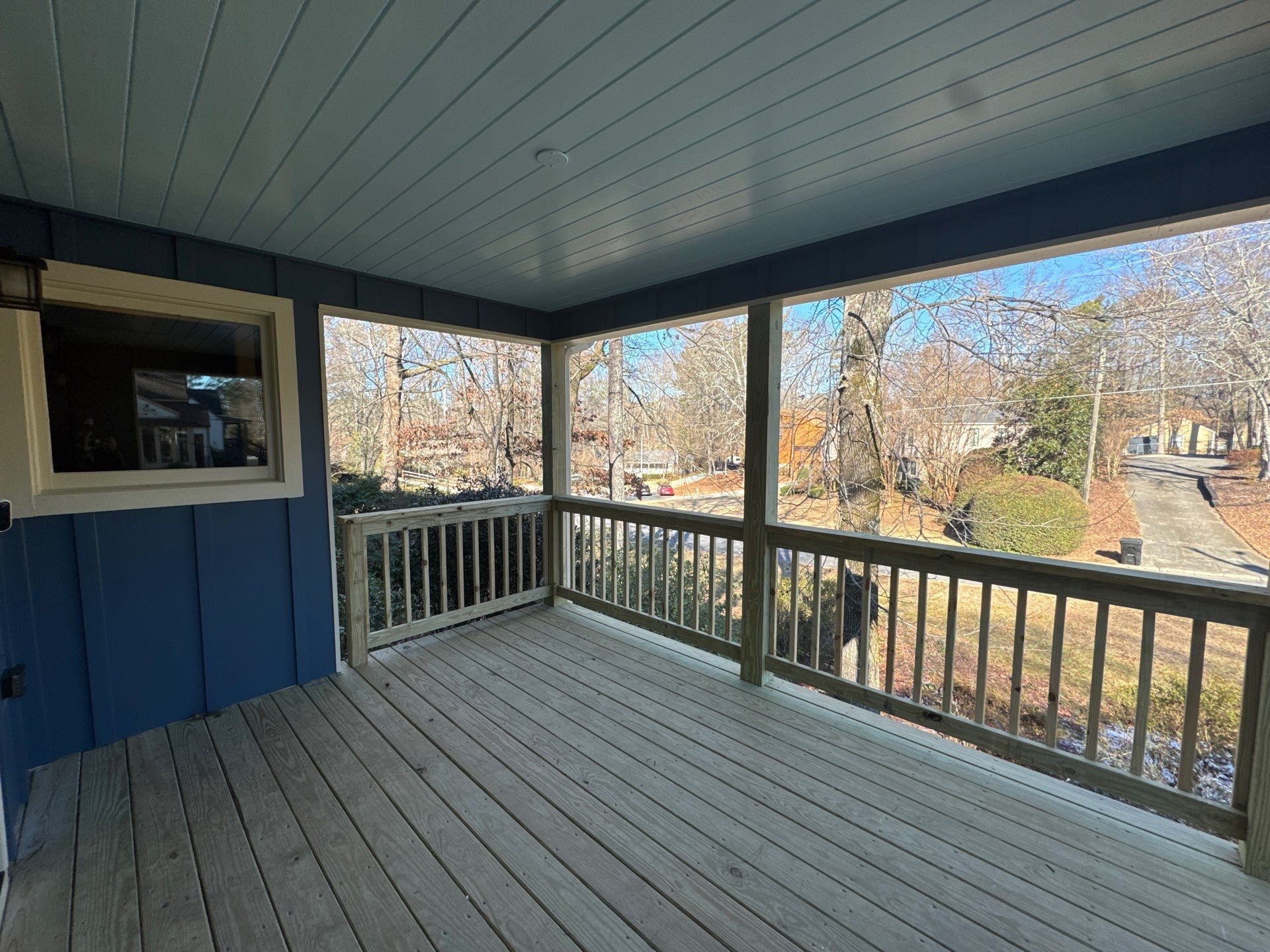 Elevated Wood Deck and Siding Replacement in Marietta by Swift Home Renovations