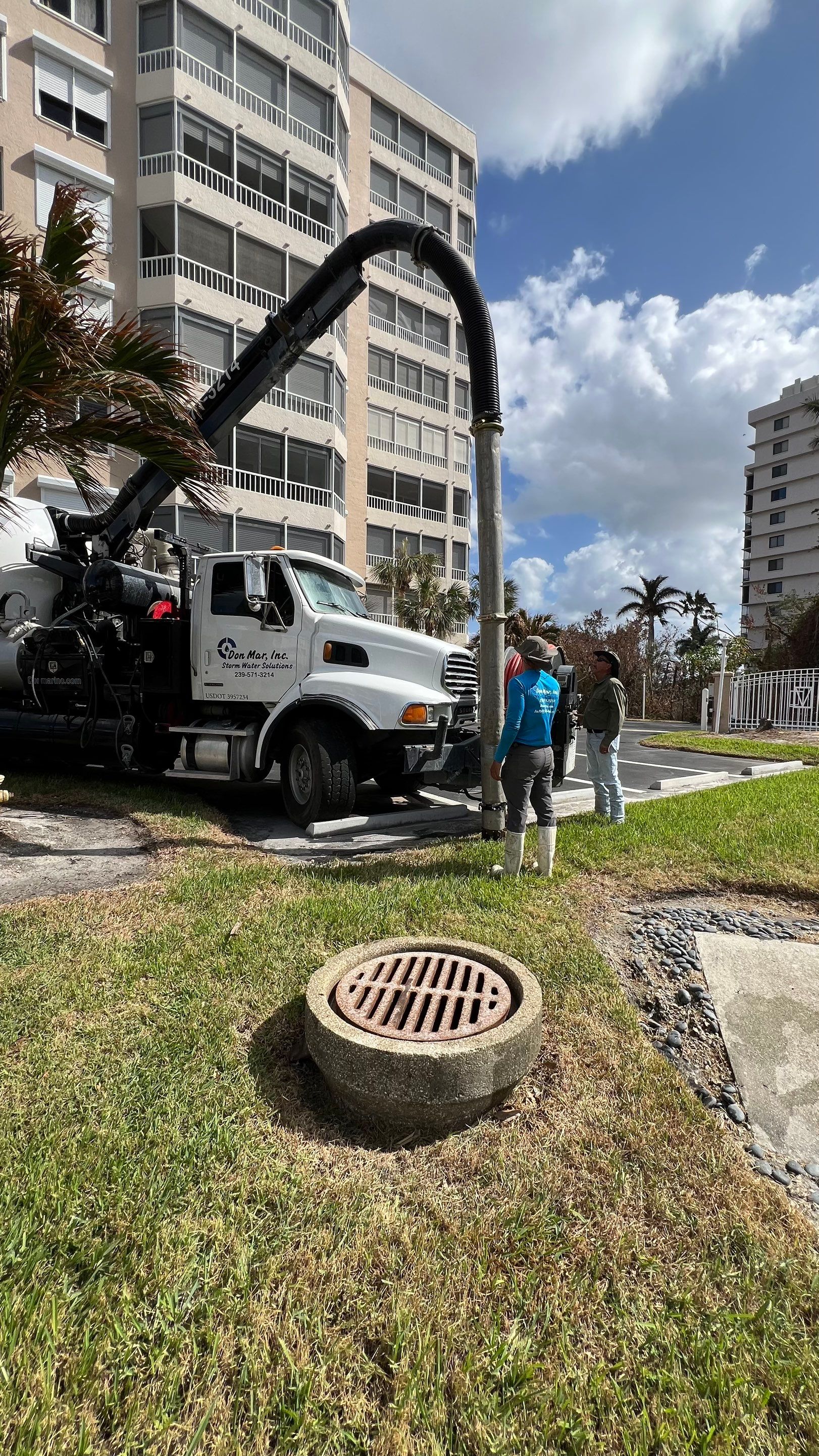 Condo Storm Water System Cleaning and Maintenance From Hurricane Ian by APS Power & Water