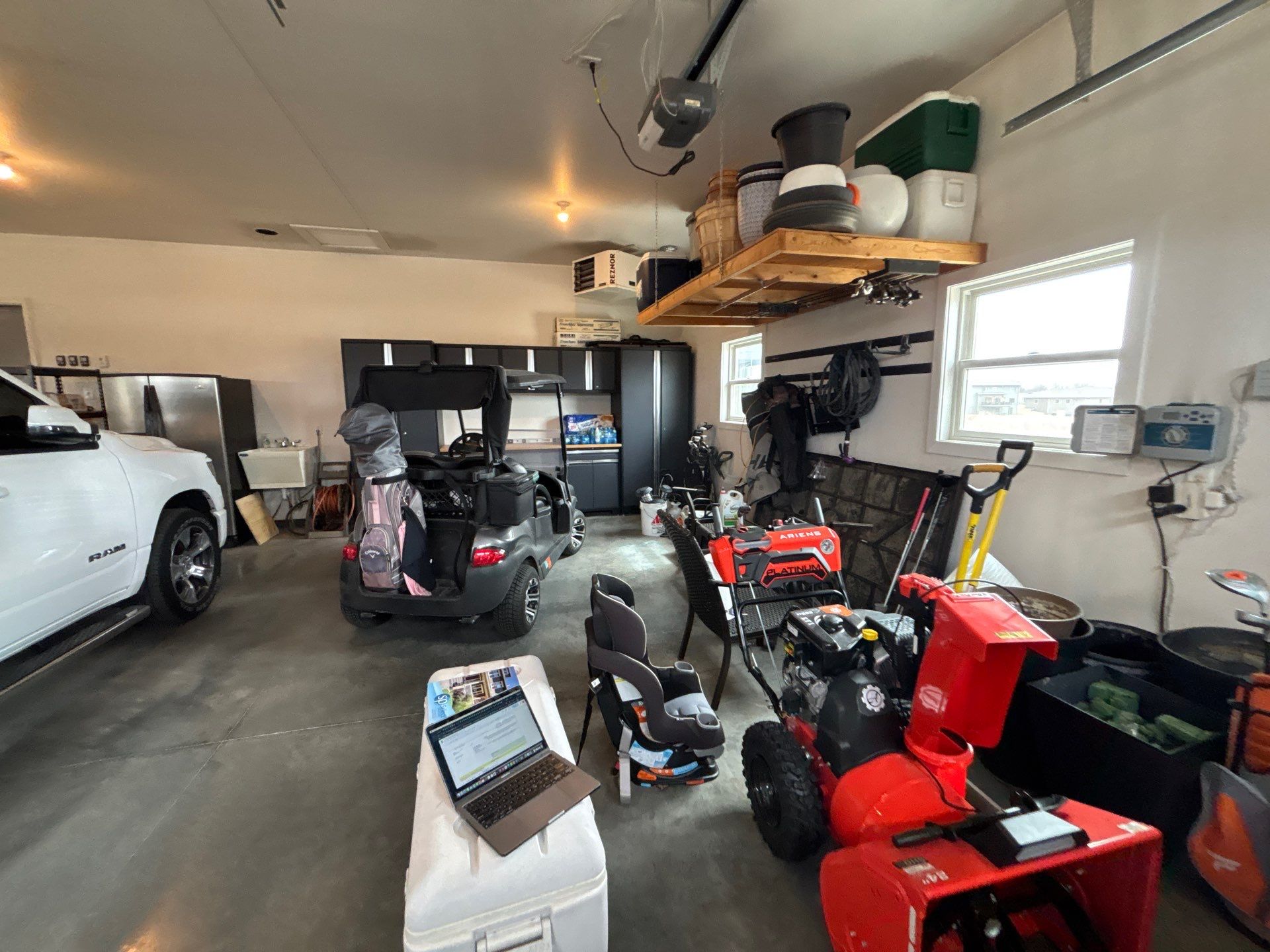 Multi-Car Garage Concrete Coating and Crack Repair in Dell Rapids by Select Painting, Coatings & Garage Cabinets