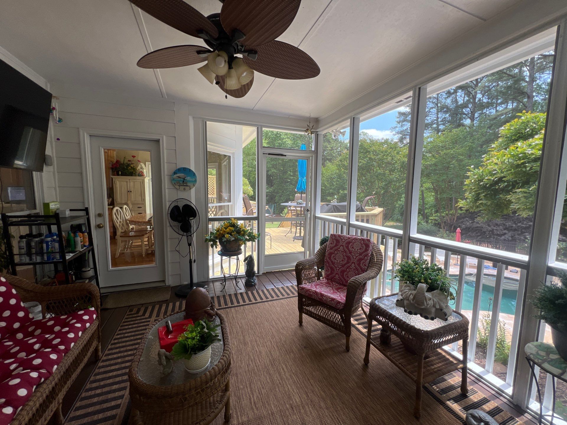 Multi-Level Pressure-Treated Wood Deck and Screened Porch in Acworth by Swift Home Renovations