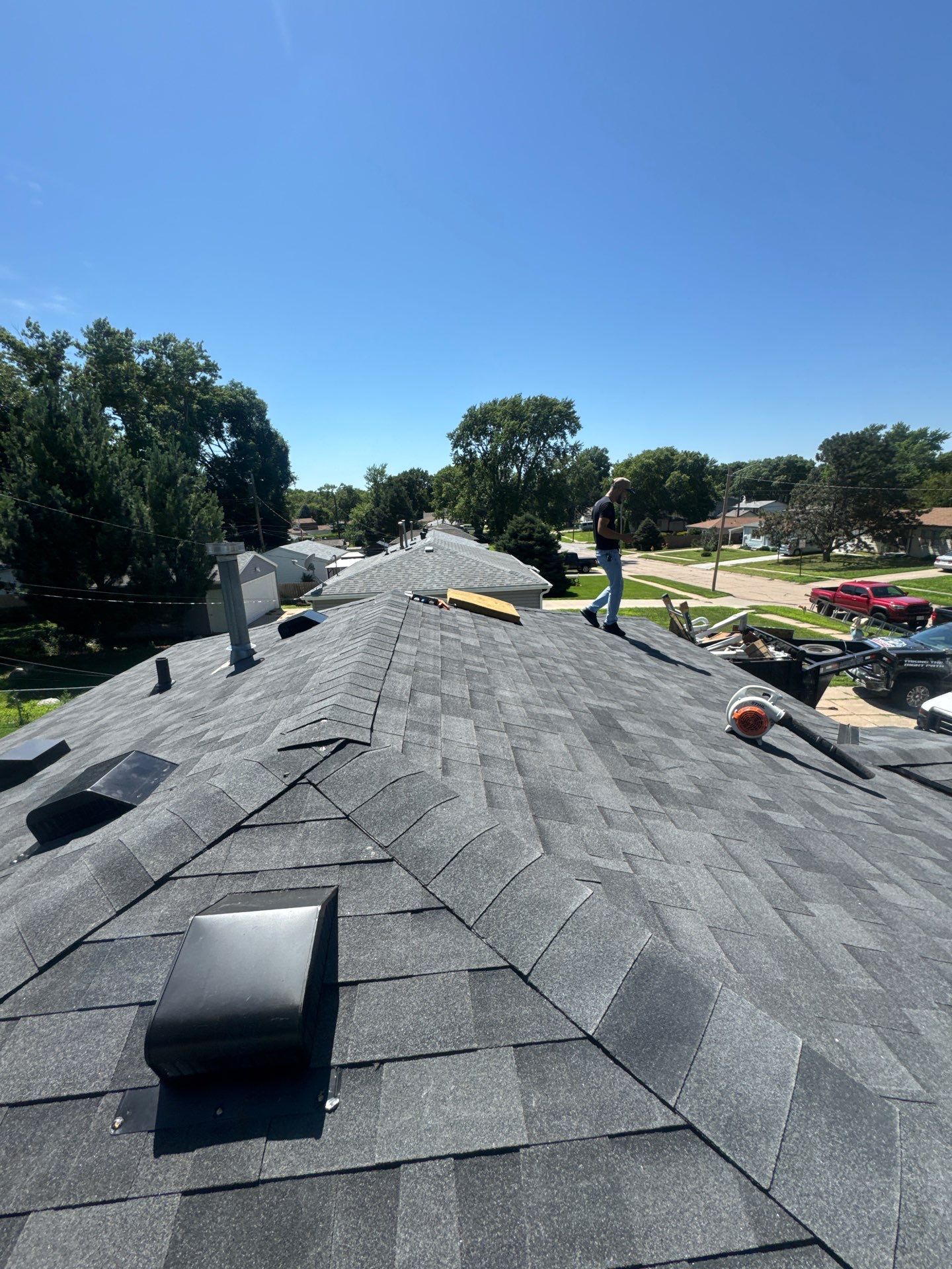 Roof Replacement with New OSB Decking in La Vista, NE by Crows Roofing LLC