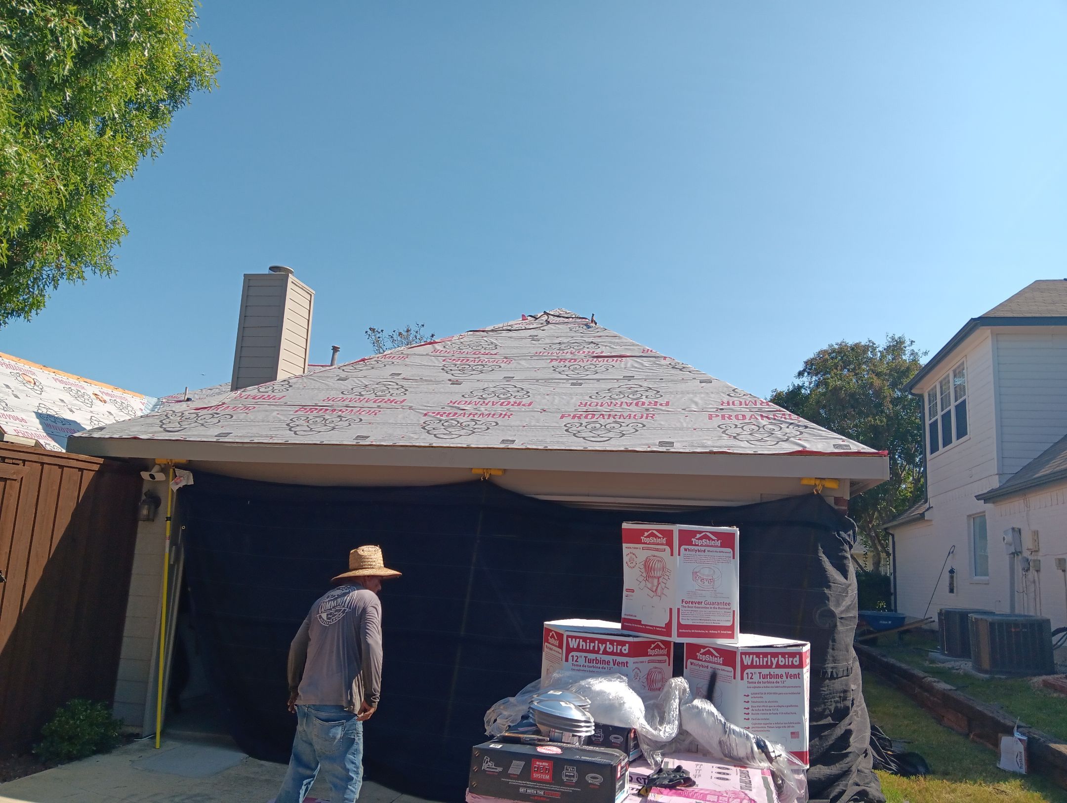 Exterior Makeover Reroof, Gutters and Exterior Paint by Tex-Line Roofing