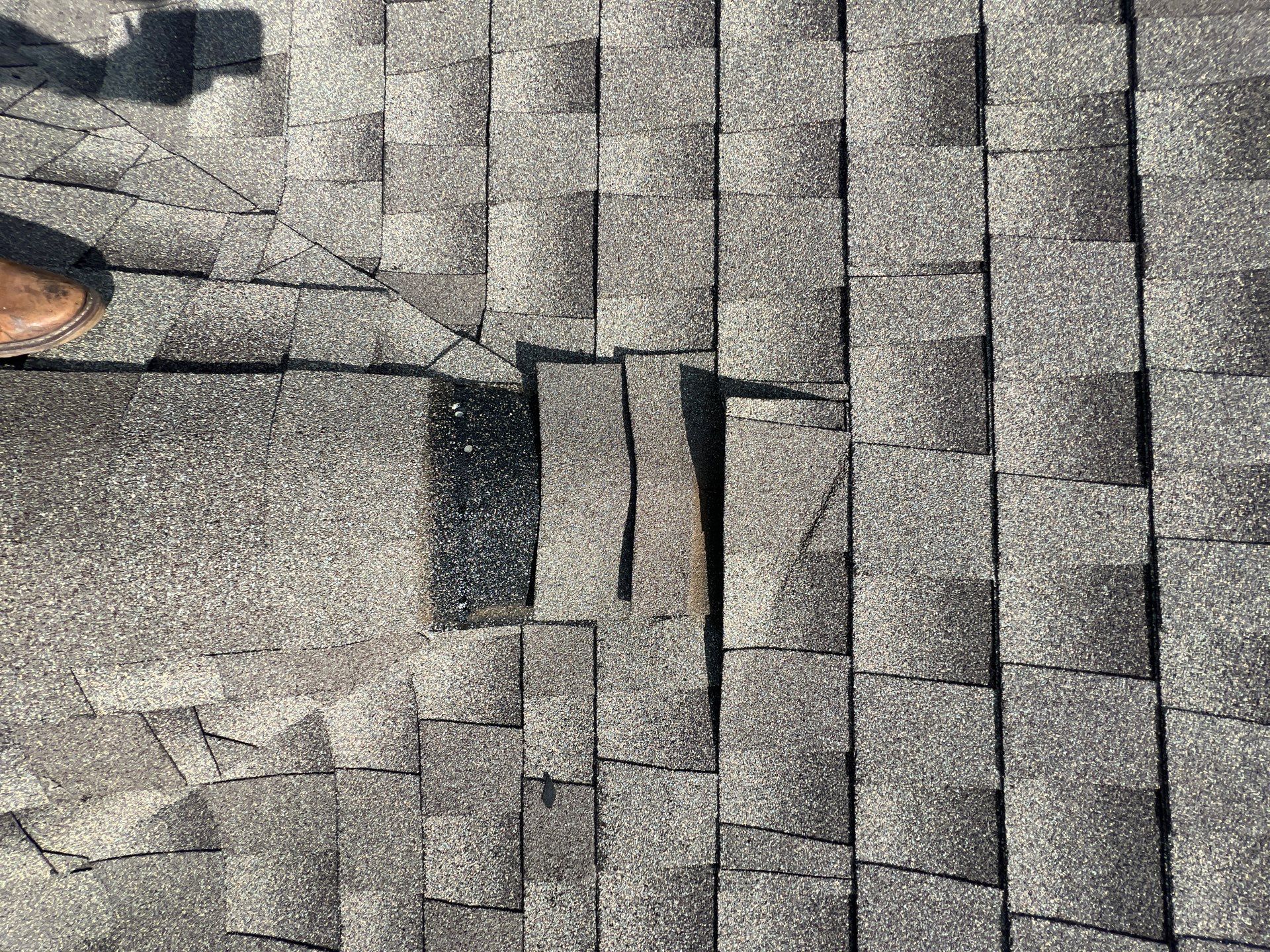 Hail Damage using Owen's Corning Duration (Lifetime) Shingles by Roof Repair Company