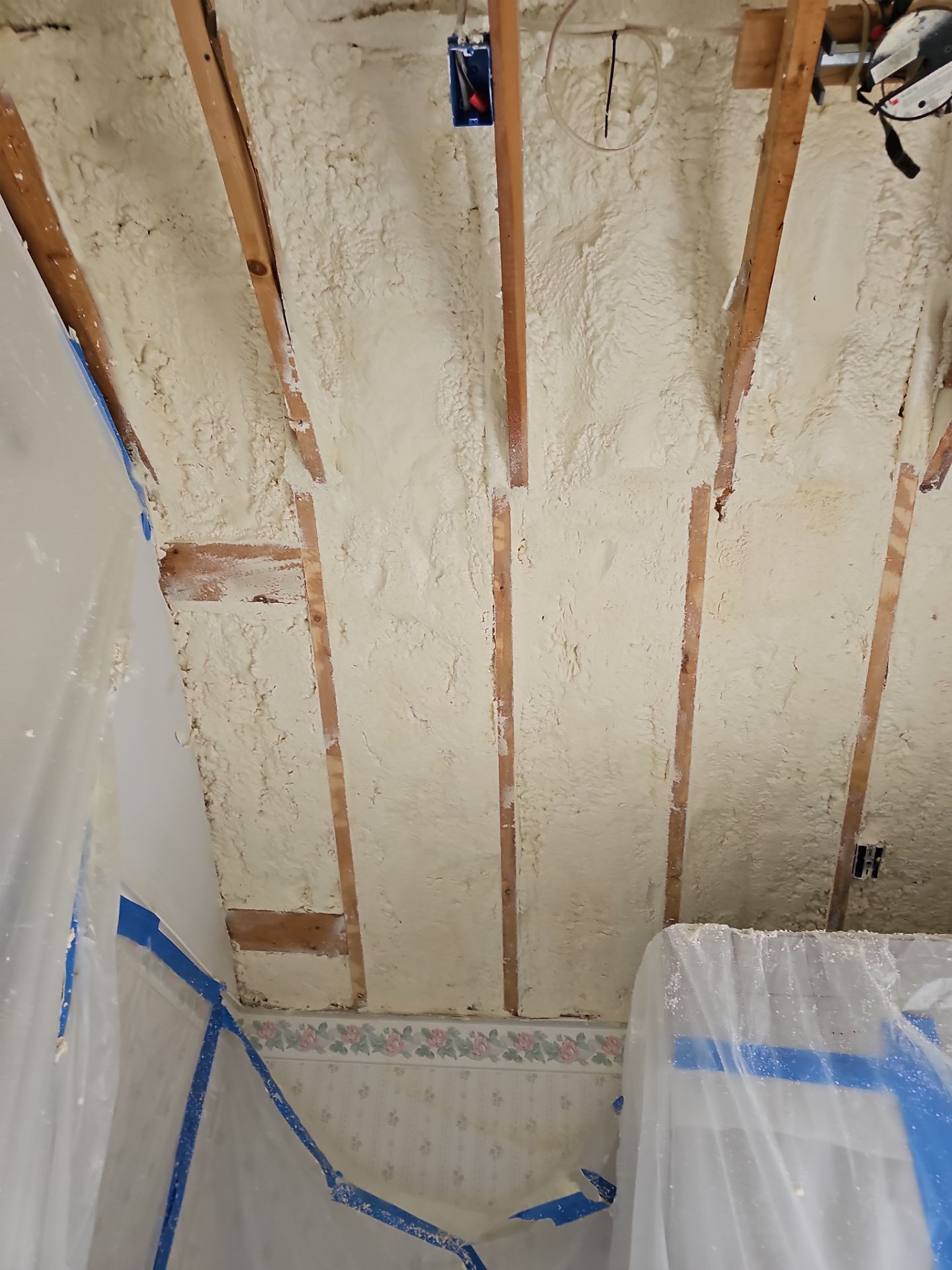 Attic Insulation using open cell spray foam by NYS Foam & Energy