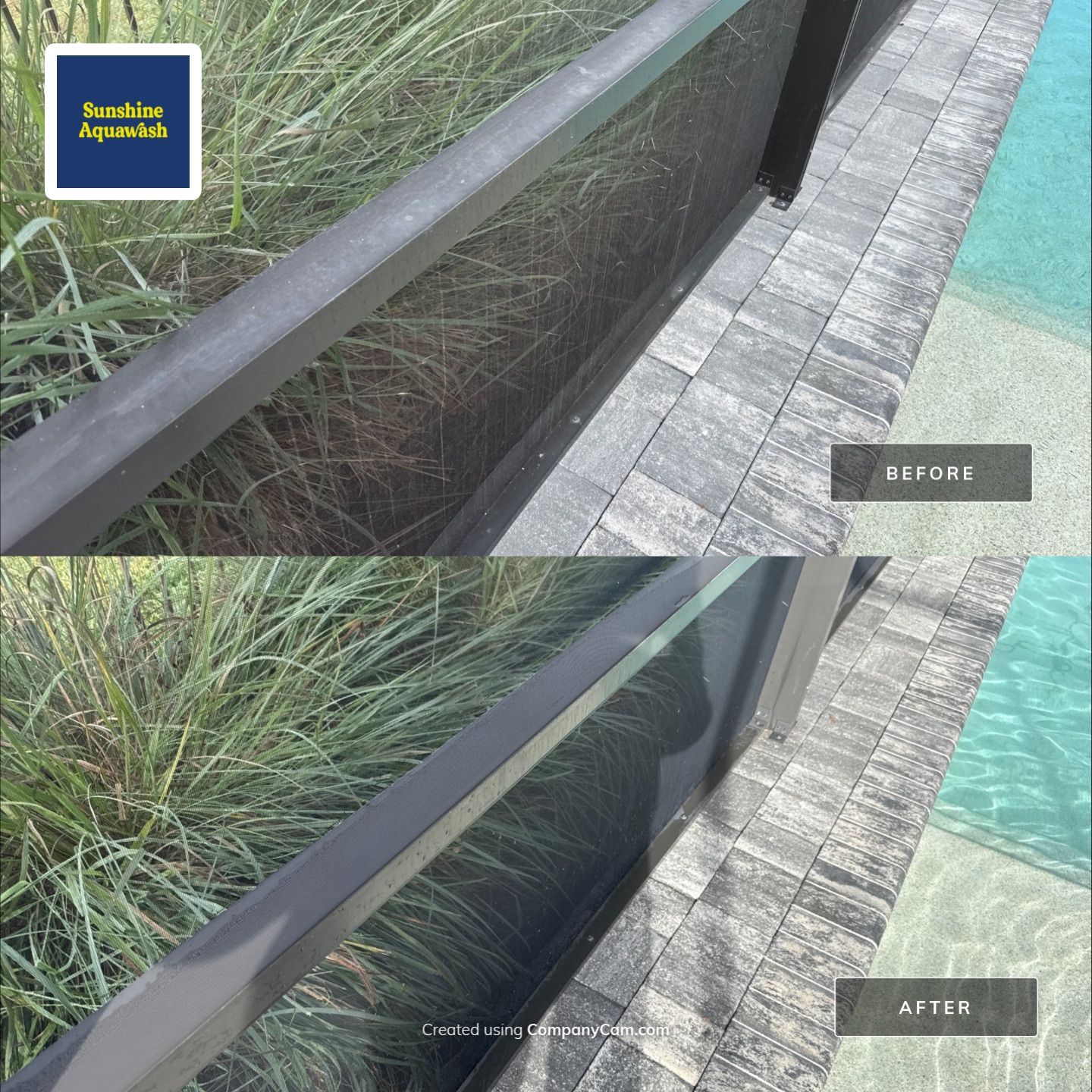 Construction debris on Pool Cage Screen Enclosure Cleaning by Sunshine AquaWash