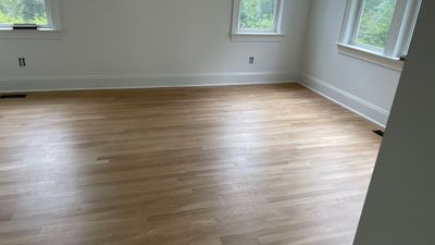 Sand and Finish Red Oak back to Natural with Matte Waterbased Finish