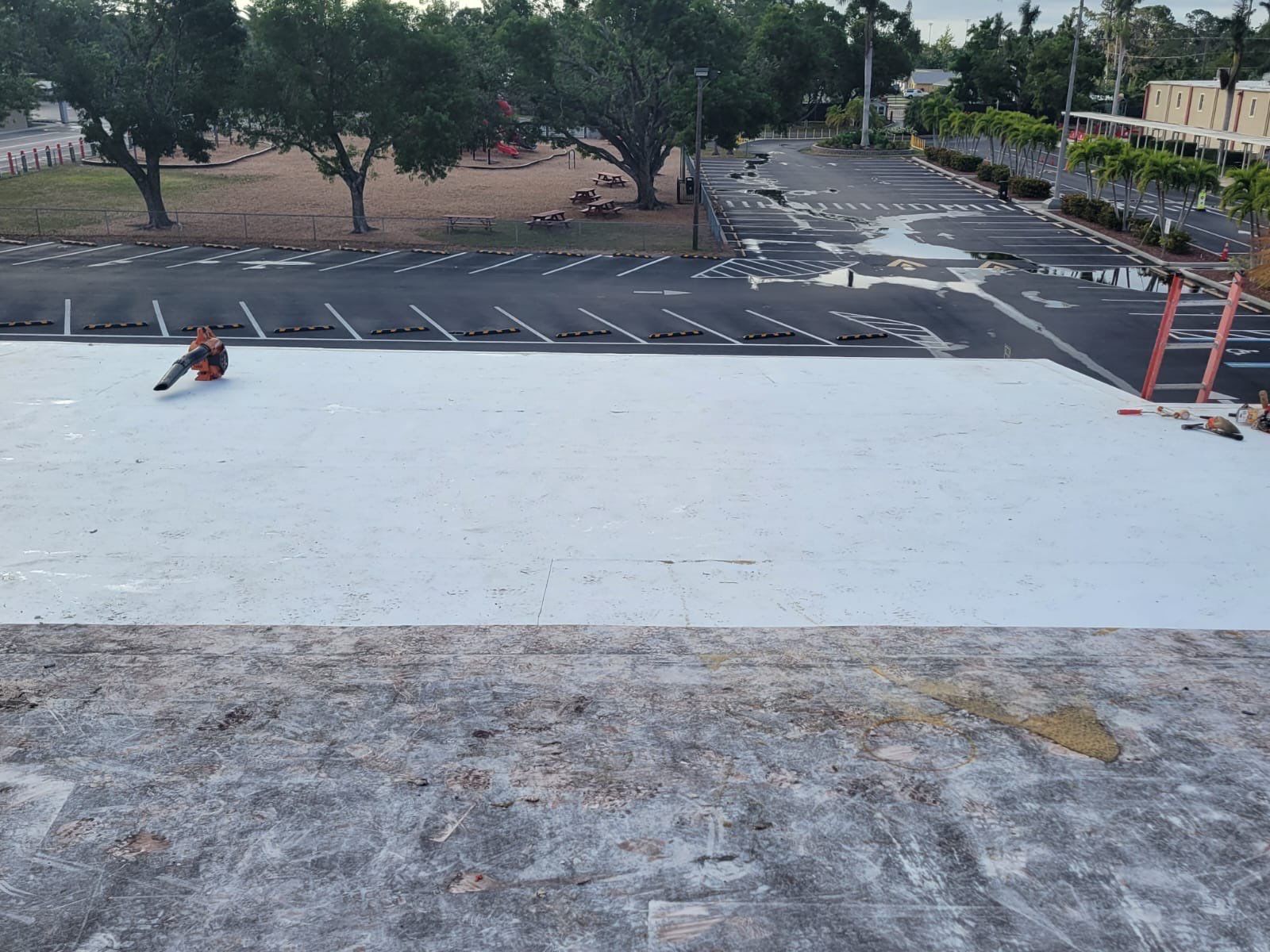 Emergency Repair on School from Storm Damage by Four Peaks Roofing