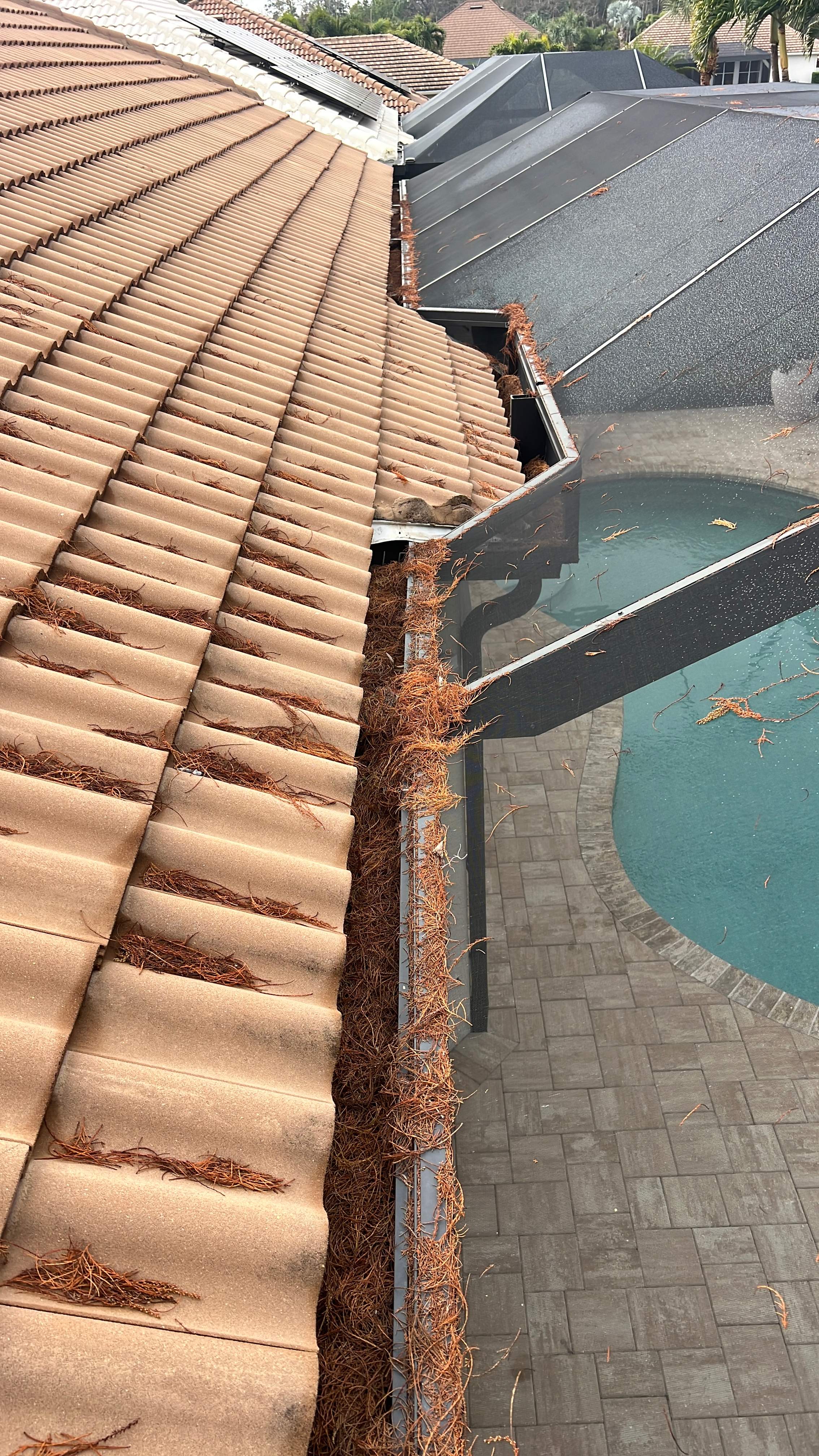 Bonita Springs gutter cleaning job, Job done, gutters at a residential location