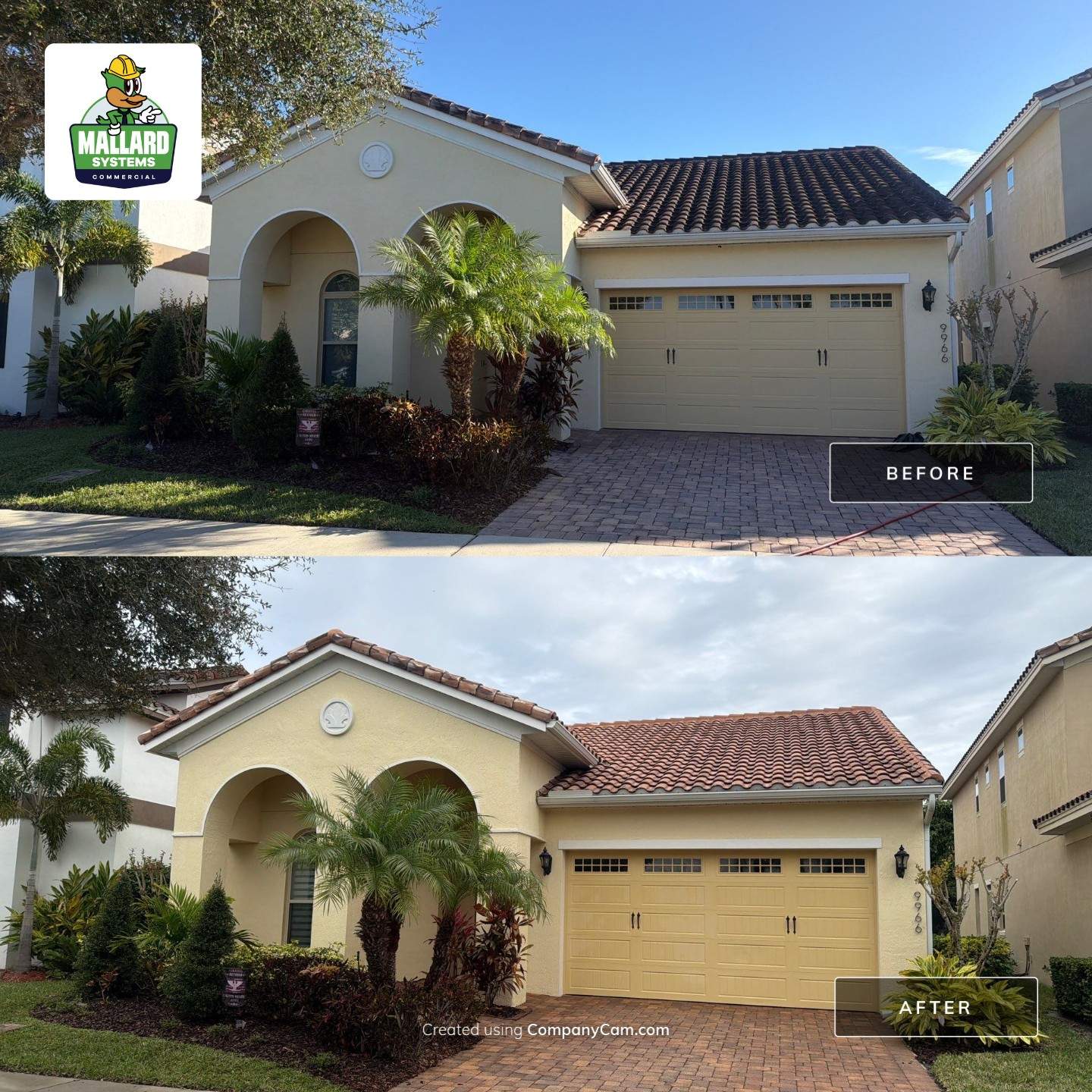 Barrel Tile Roof Cleaning by Mallard Systems
