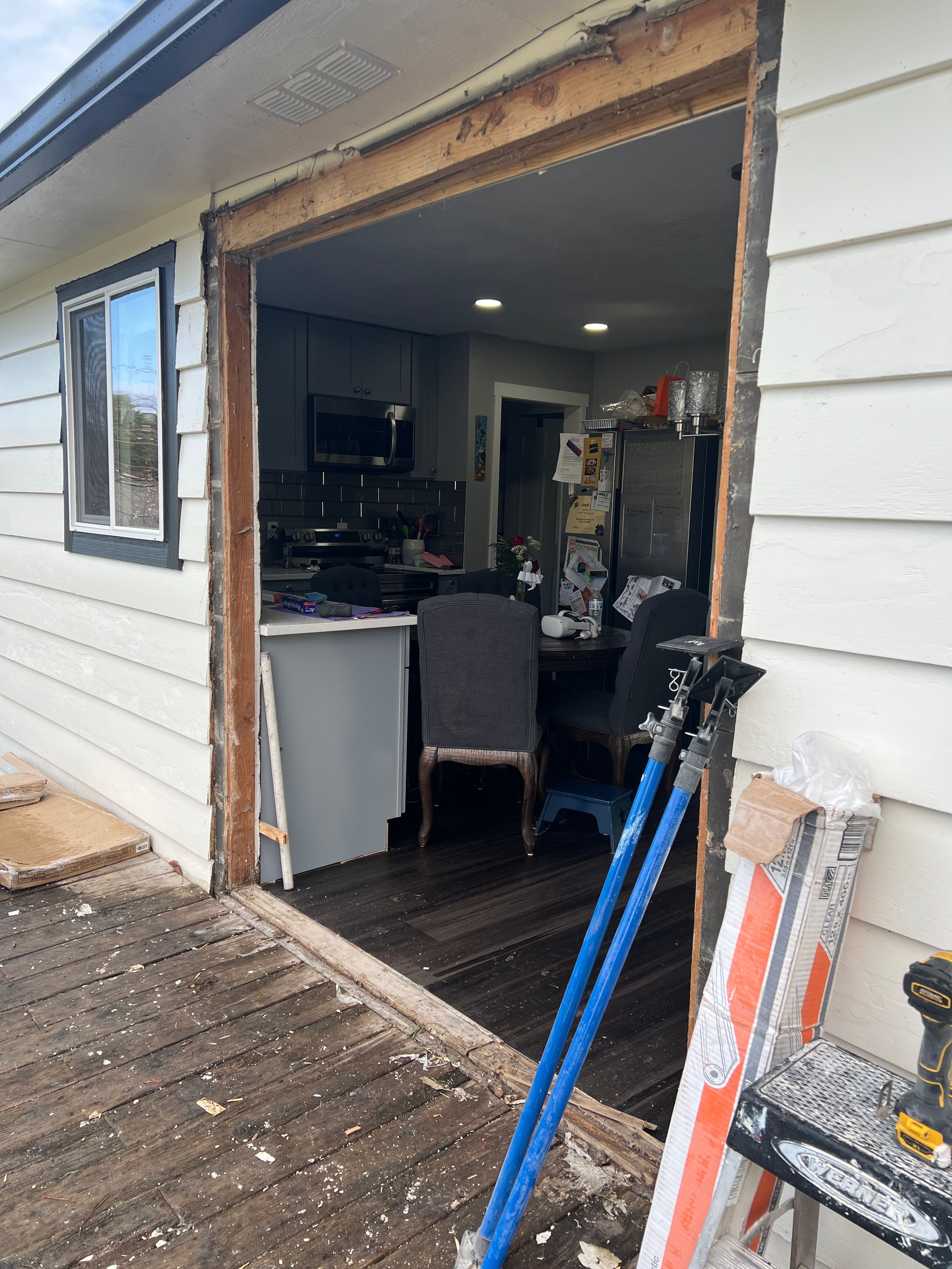 Door Installation using French Door by Villegas Remodeling, LLC