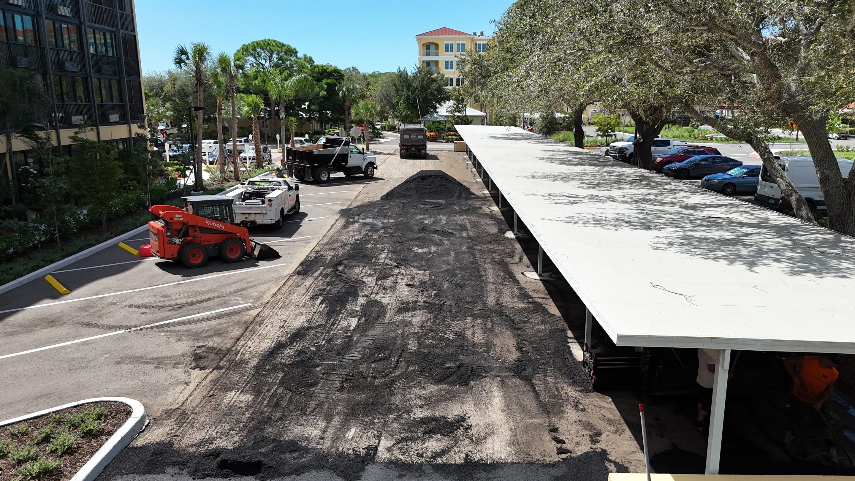 Comprehensive Parking Lot Mill and Overlay with Custom Line Striping in Venice by Everline Coatings & Services - Southwest FL
