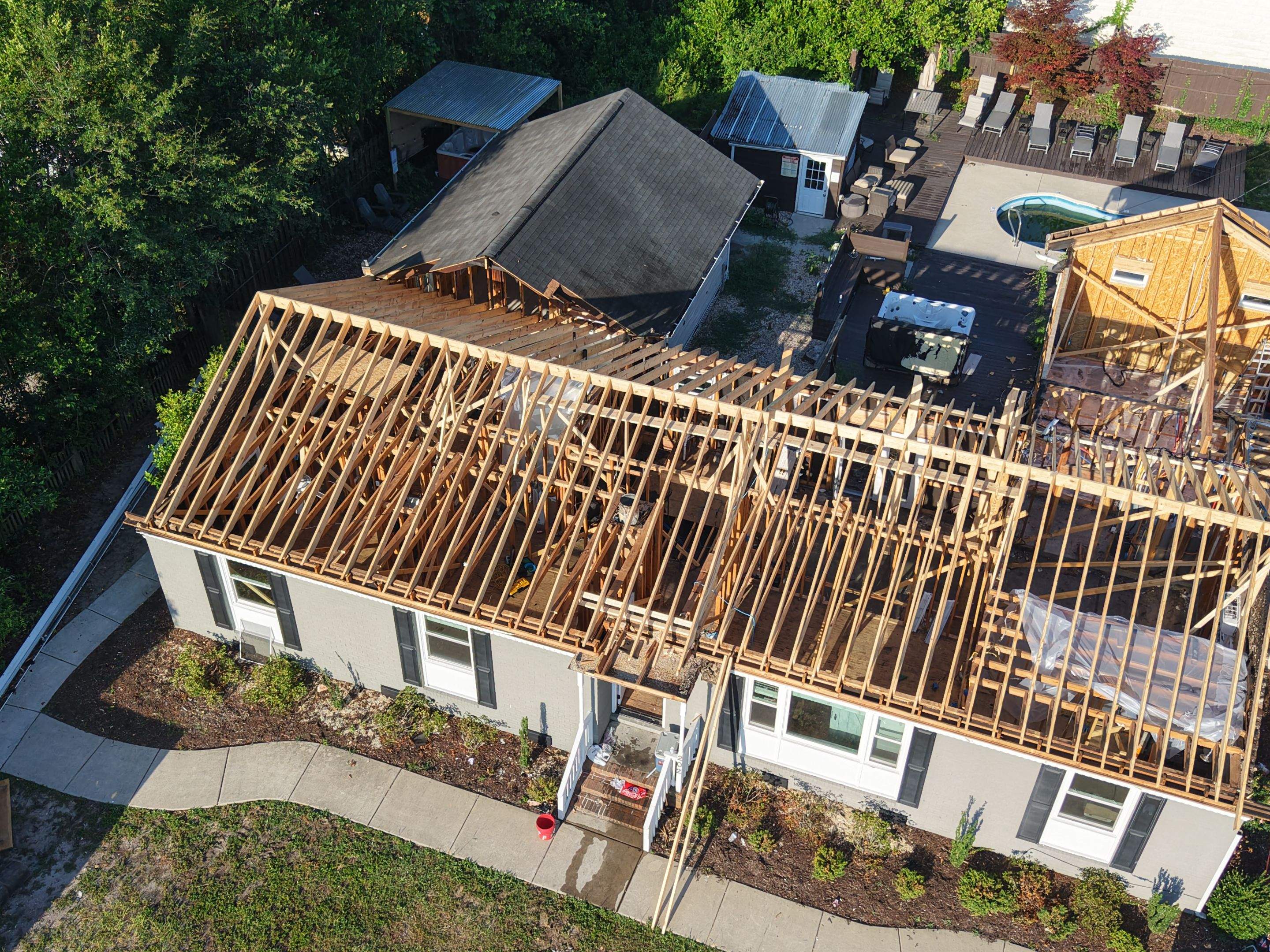 Fire Damage Restoration in Progress for Wilmington Single-Story Home by RGR Construction and Roofing, LLC