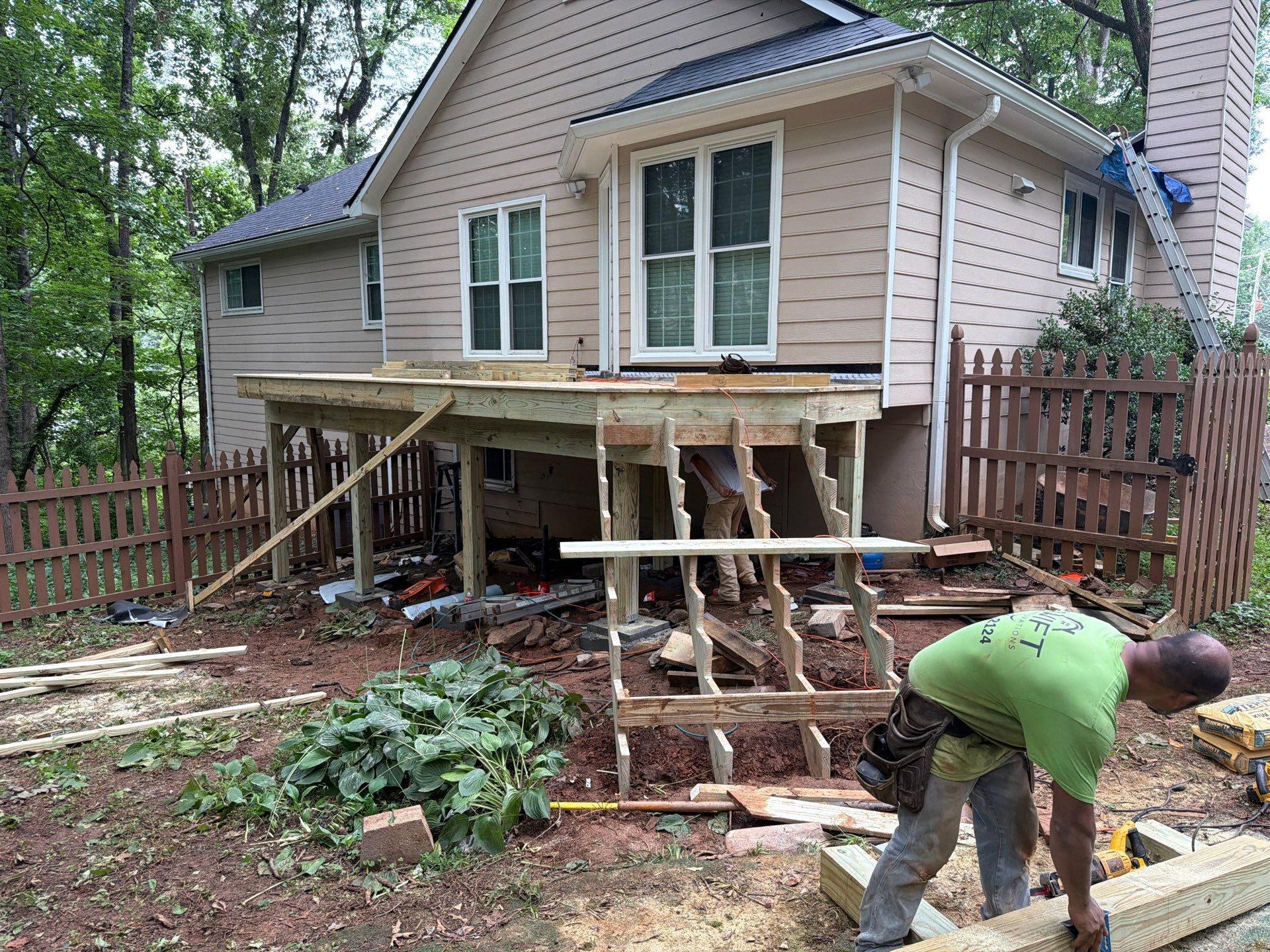 Marietta Deck Replacement with Pressure-Treated Wood and New Stairs by Swift Home Renovations