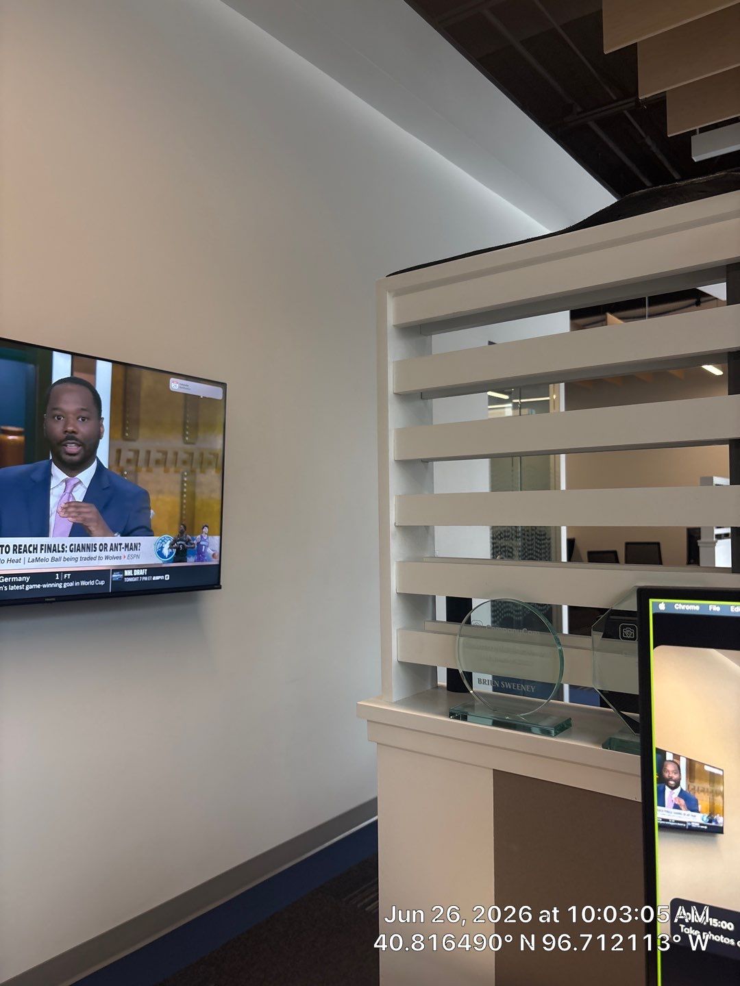 Modern Office Remodel Featuring Custom Acoustic Baffles in Lincoln by CompanyCam Sales Demo
