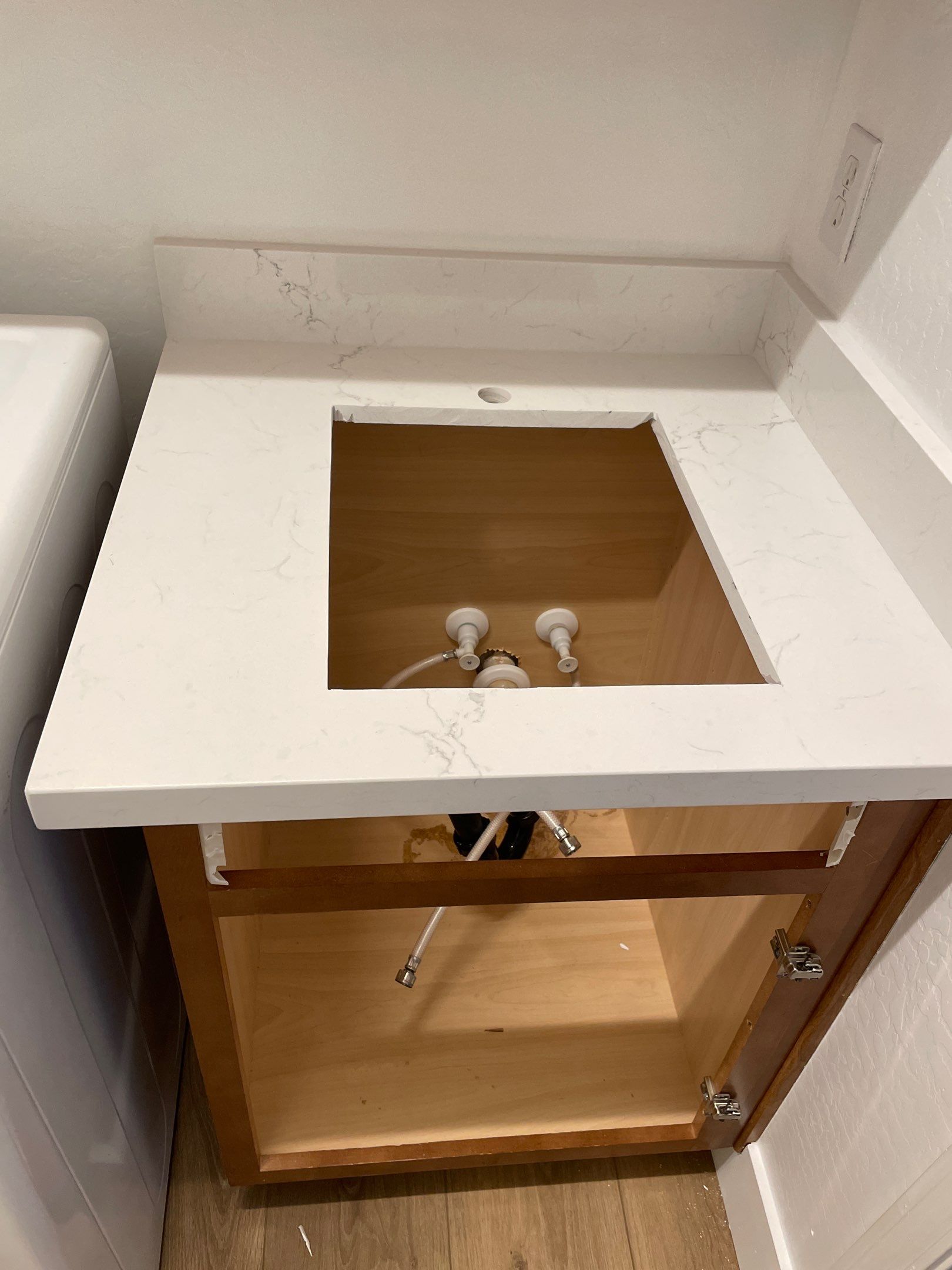 New Shower, Bathroom Floor and Countertops by Footprints Floors of Chandler