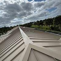 24ga 1.5" Mechanical Seam Sierra Tan by Total Roofing System The Metal Roof Experts