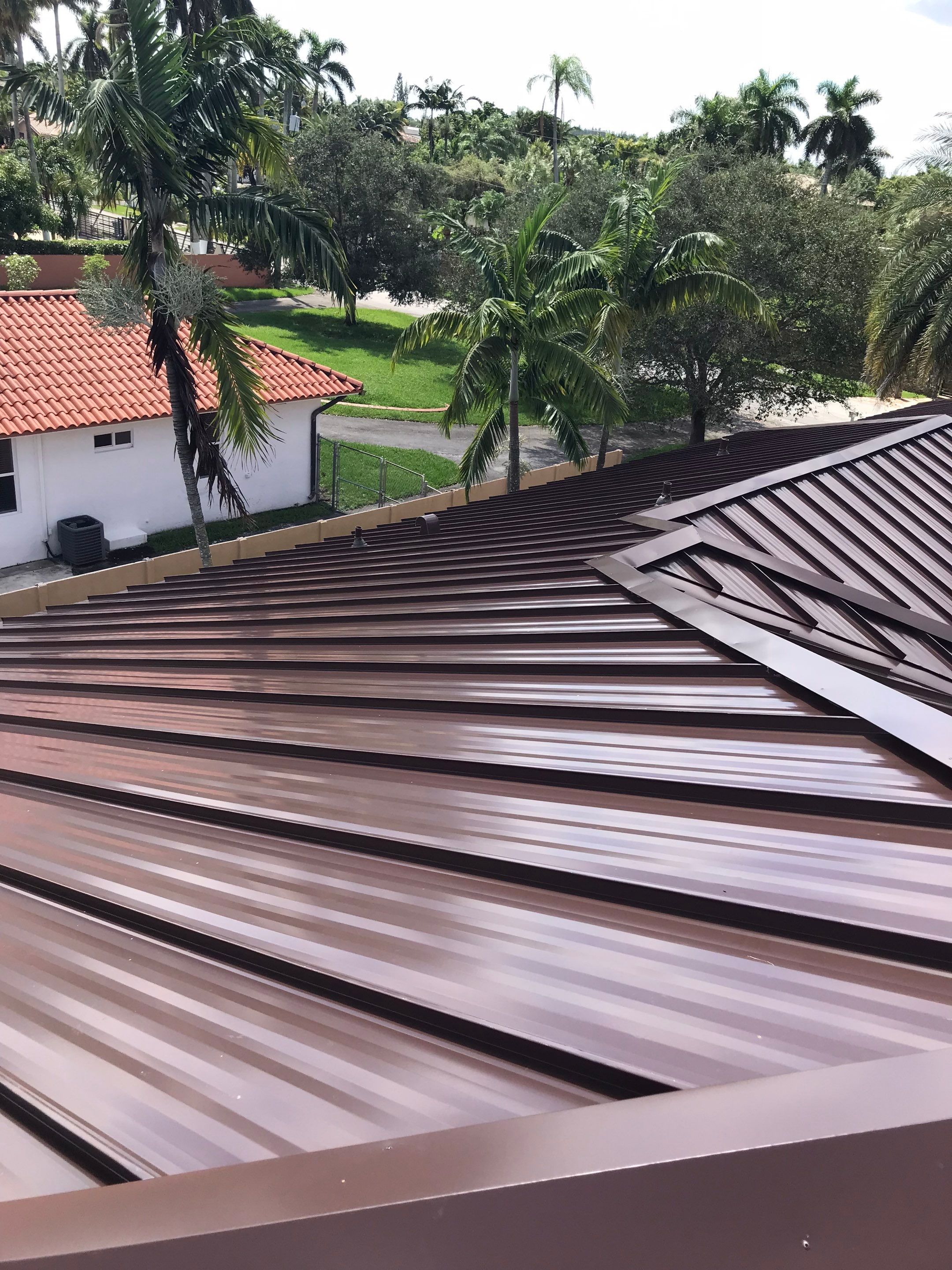 Metal Roof - Galvalume - Mansard Brown by Istueta Roofing