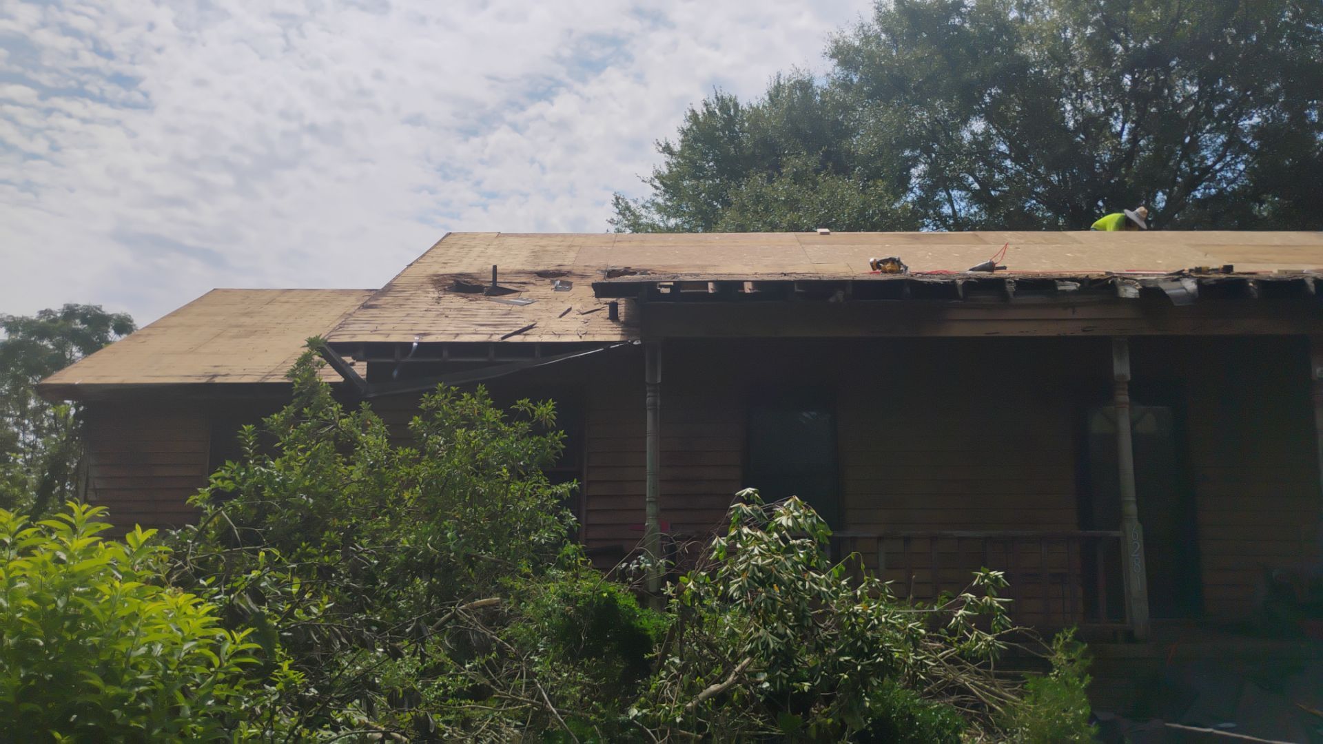 Syler roofing job by BROCK BUILDERS
