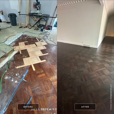 BEAUTIFUL PATTERN FLOORING handcrafted and installed in East Grand Rapids!