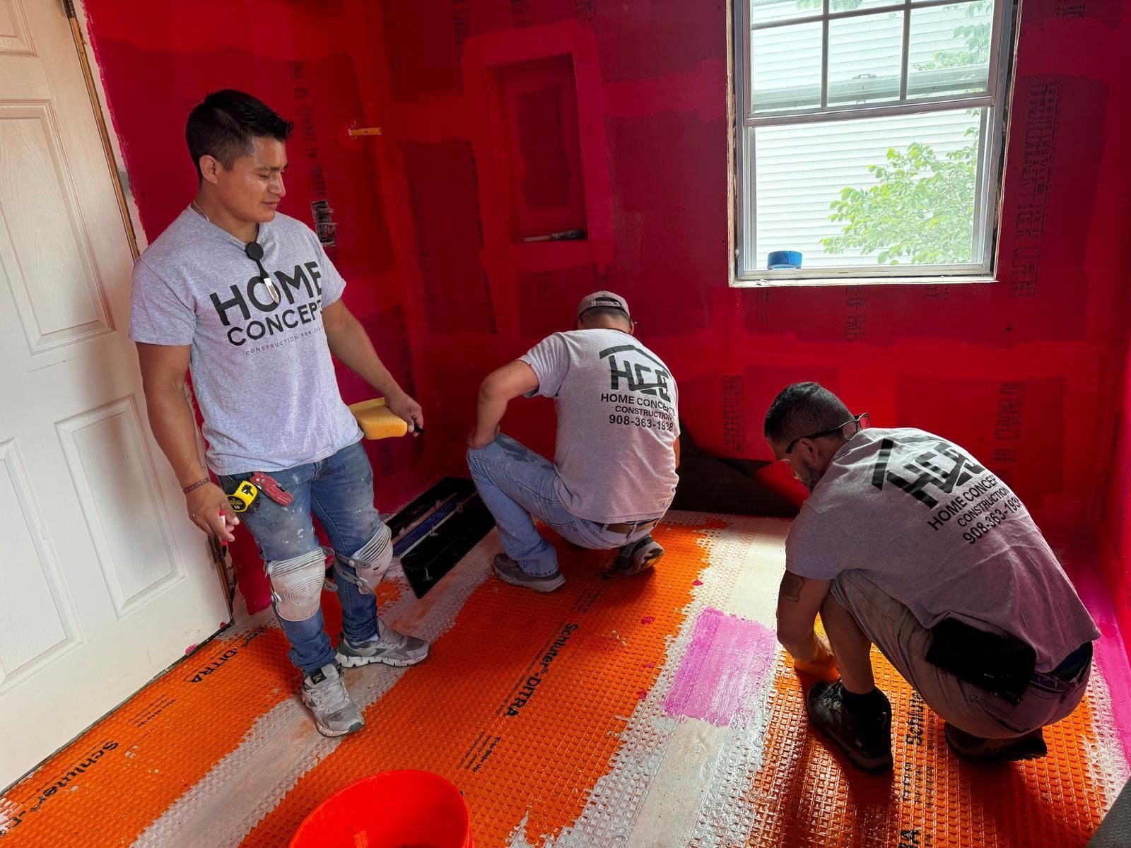 Bathroom Remodel using Tile by Home Concepts Construction