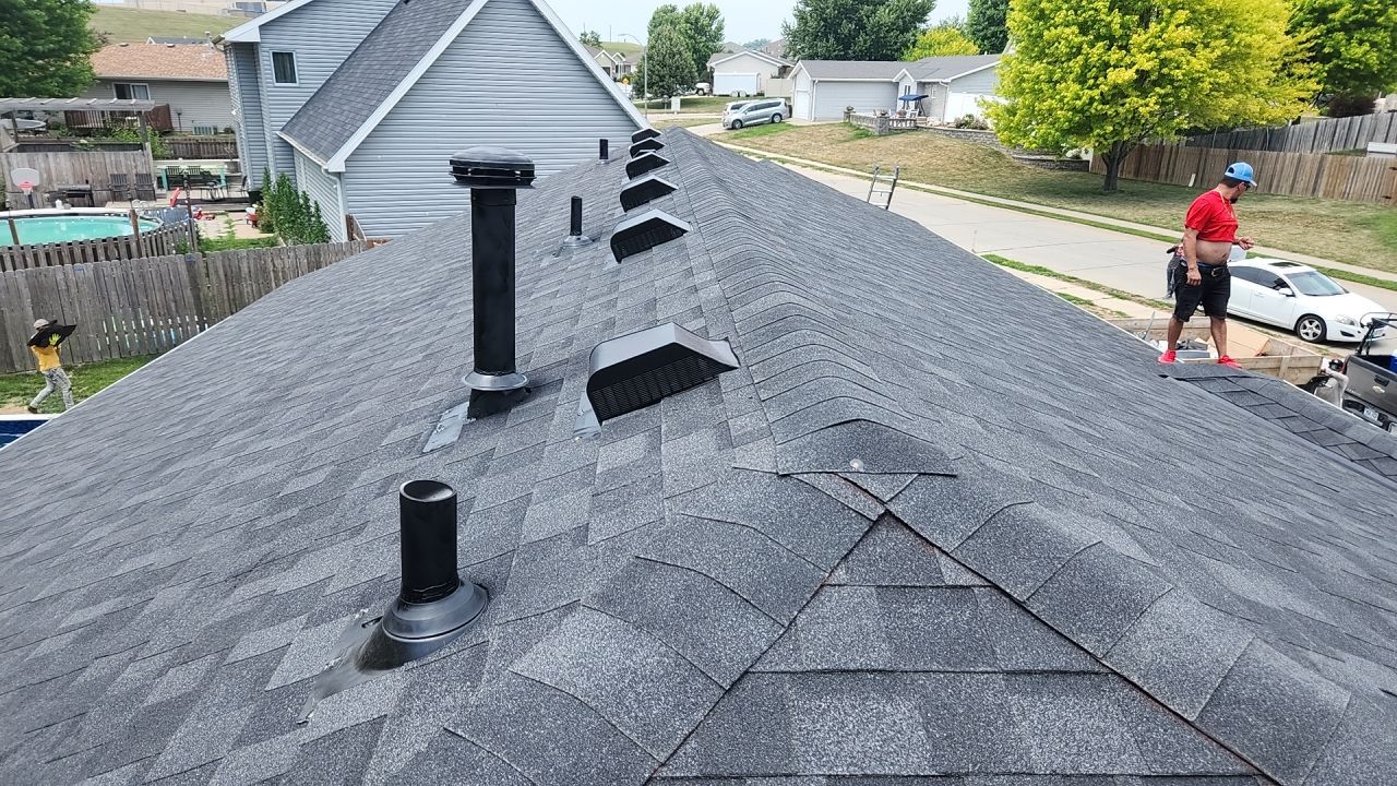 Roofing / Siding / Gutters using IKO Dynasty Granite Black / Norandex Siding by Lightning Exteriors