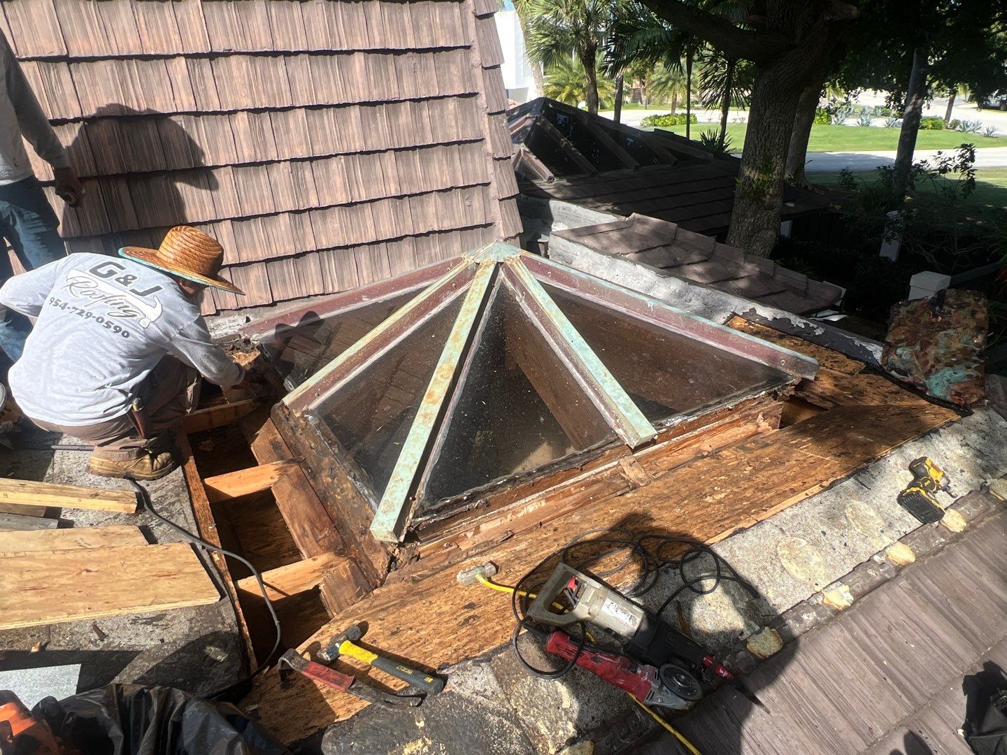 Gatehouse Rd., Sea Ranch Lakes, FL (Skylight Repair) by G&J Roofing 