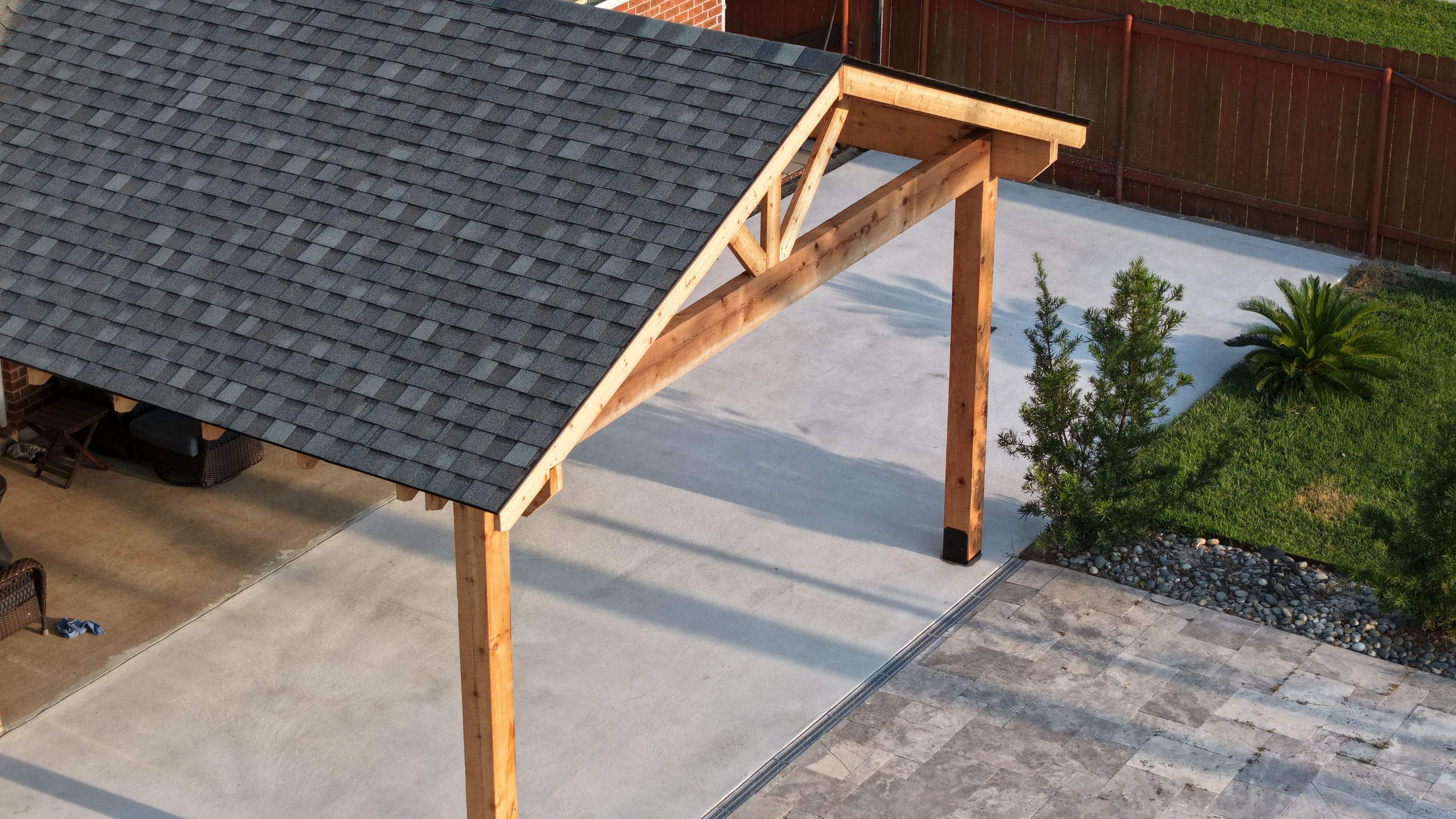 HDS Contractors - Concrete Patio and Cedar Cover in Belle Chasse by HDS Contractors